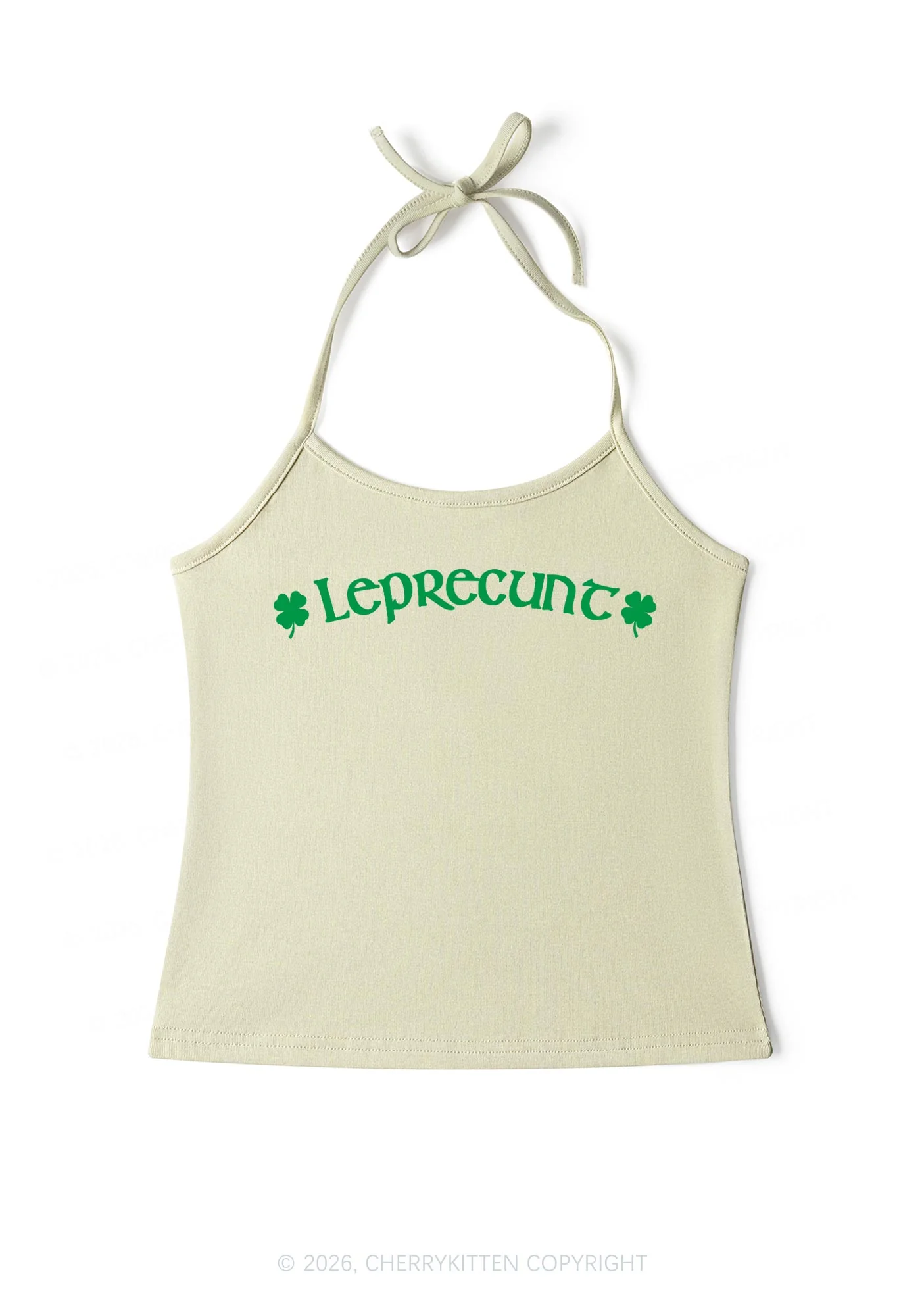 Leprecunt St Patricks Y2K Halter Neck Cami Cherrykitten - Image 5