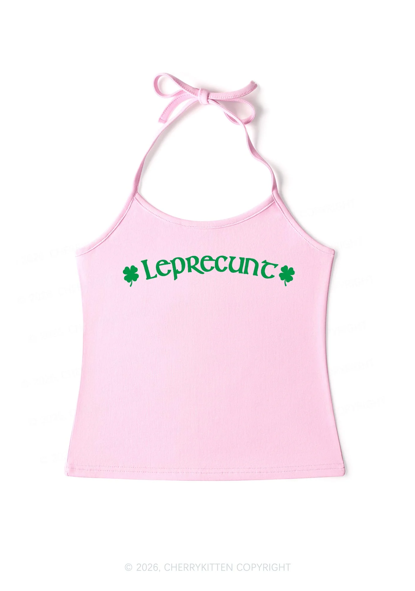 Leprecunt St Patricks Y2K Halter Neck Cami Cherrykitten - Image 6