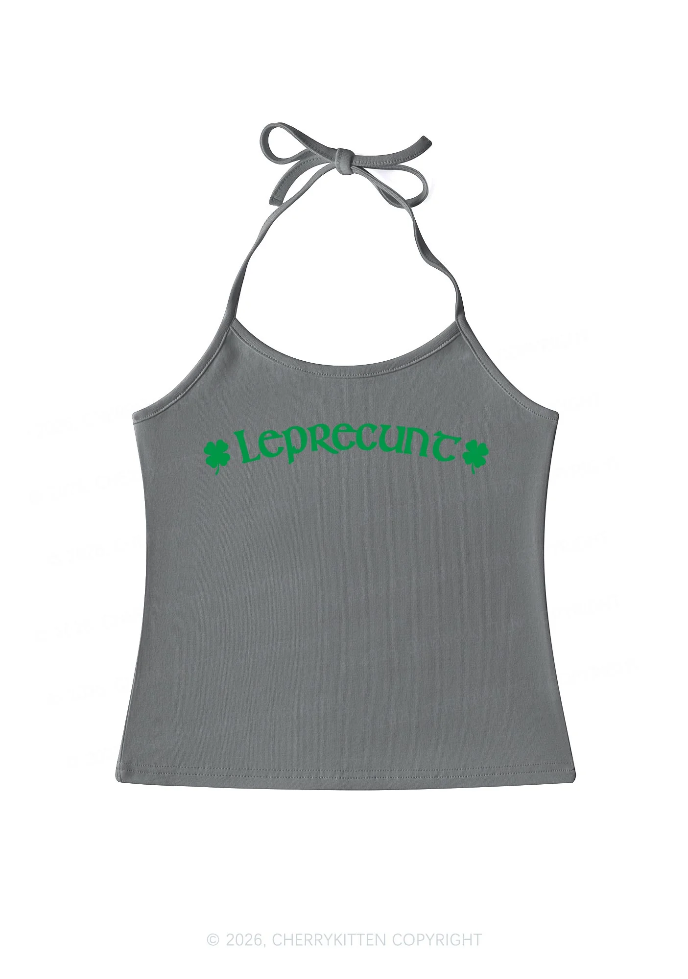 Leprecunt St Patricks Y2K Halter Neck Cami Cherrykitten - Image 8