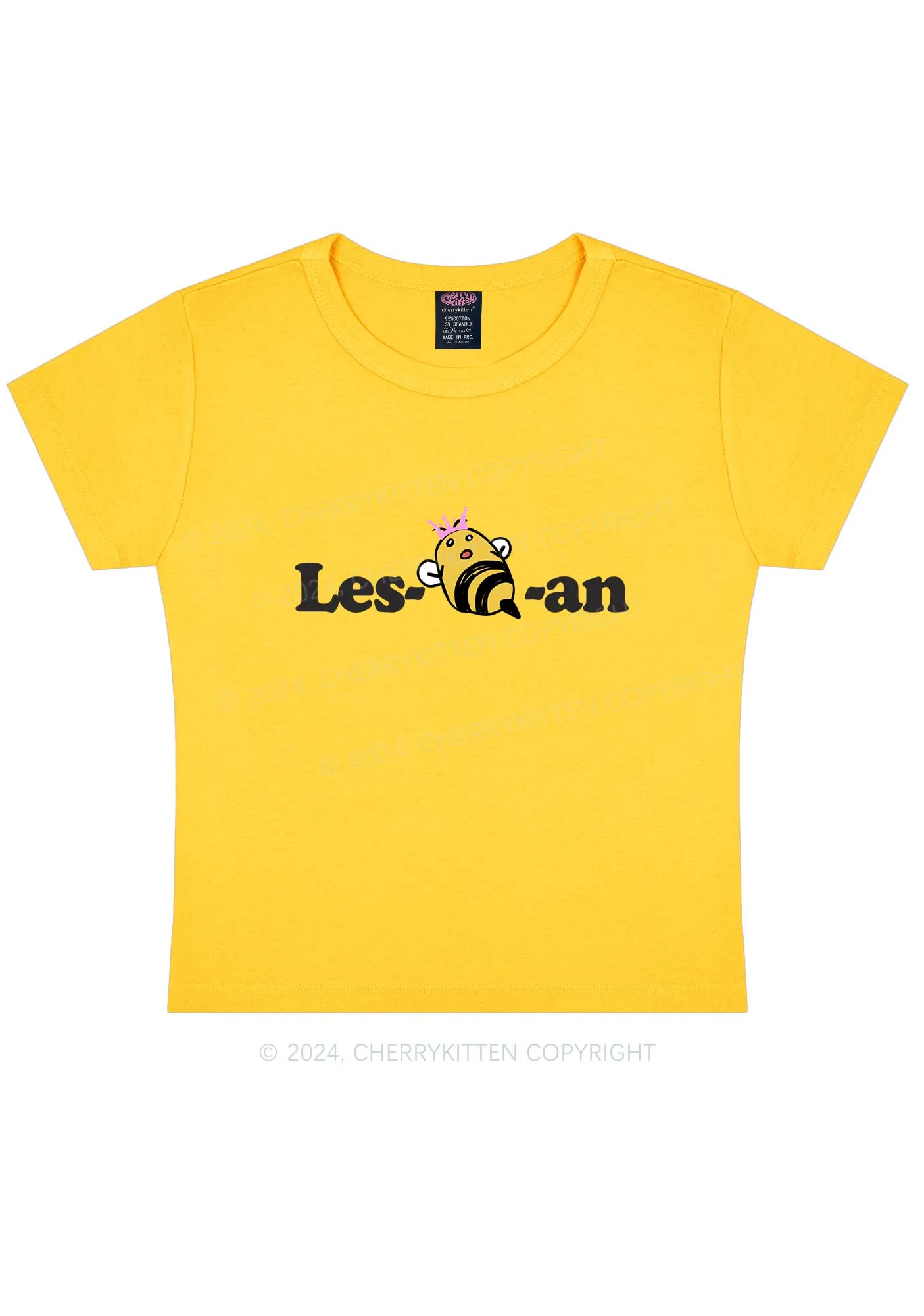 Lesbeean Y2K Baby Tee Cherrykitten - Image 10