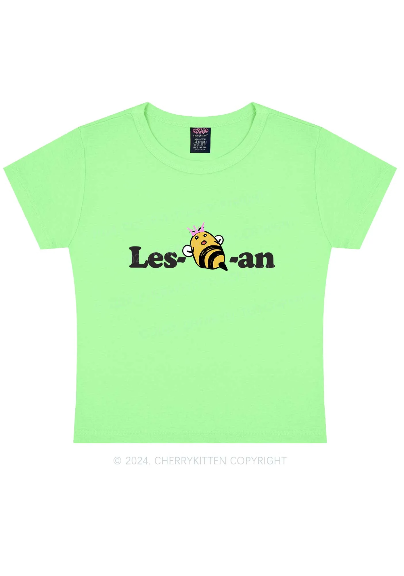 Lesbeean Y2K Baby Tee Cherrykitten - Image 12