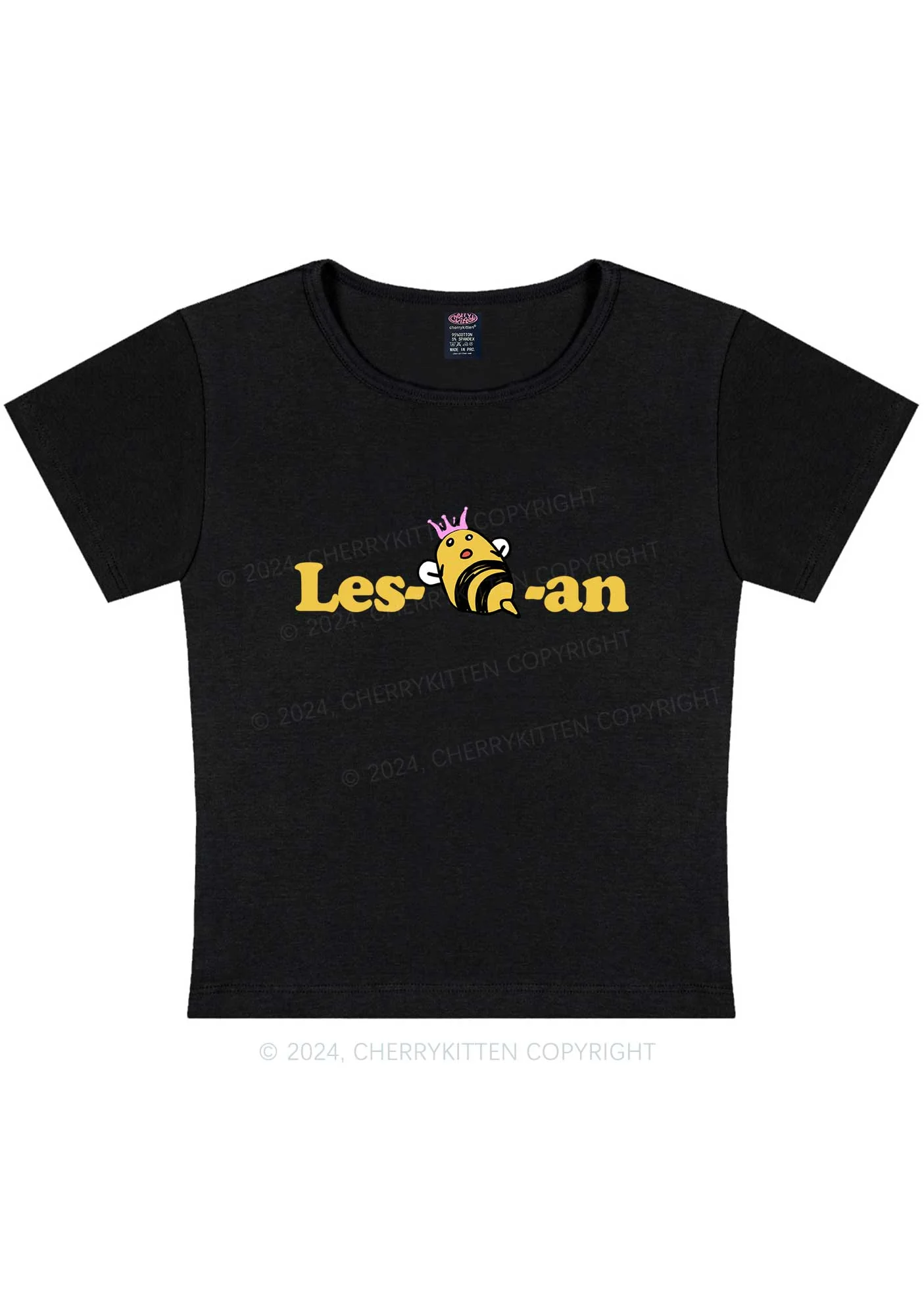 Lesbeean Y2K Baby Tee Cherrykitten - Image 5