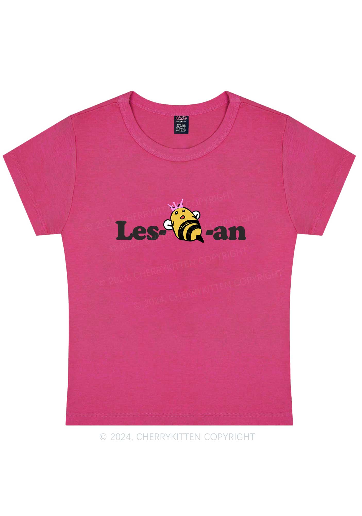 Lesbeean Y2K Baby Tee Cherrykitten - Image 8