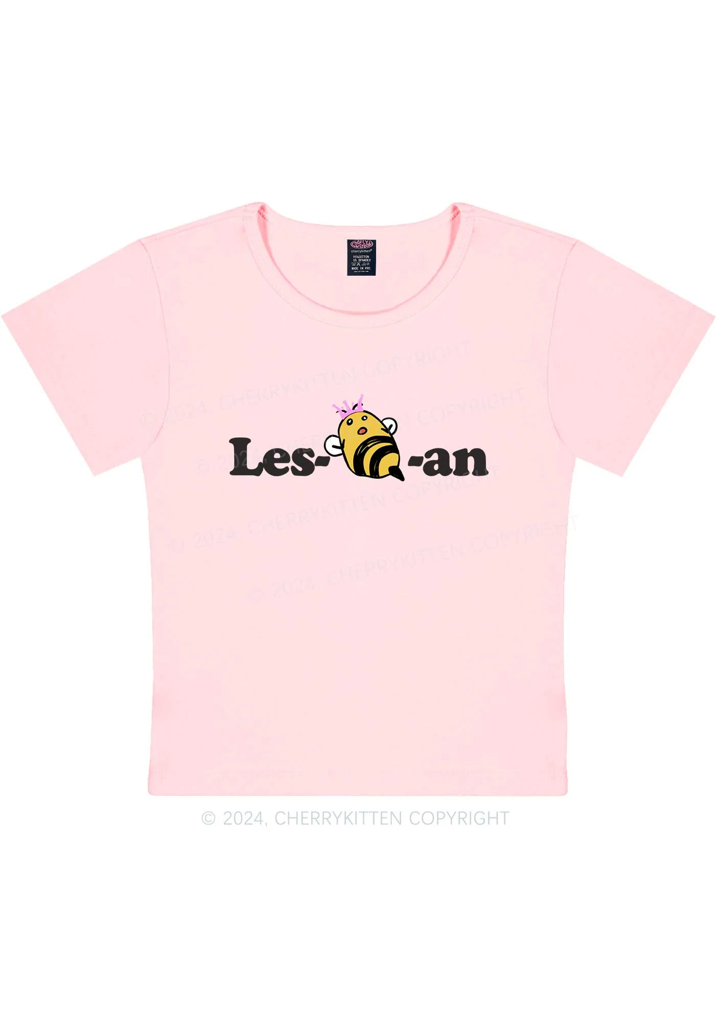 Lesbeean Y2K Baby Tee Cherrykitten - Image 9
