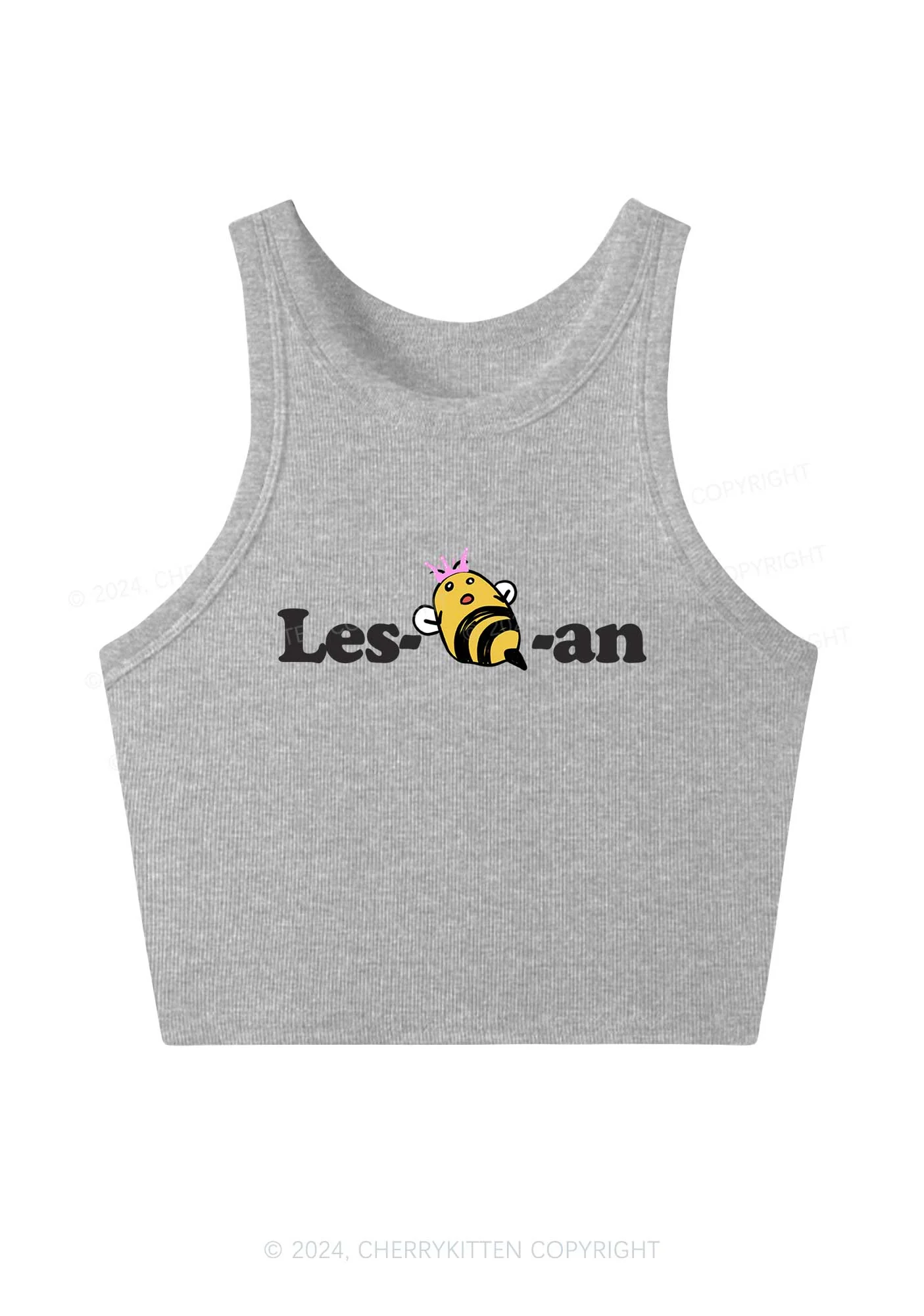 Lesbeean Y2K Crop Tank Top Cherrykitten - Image 3