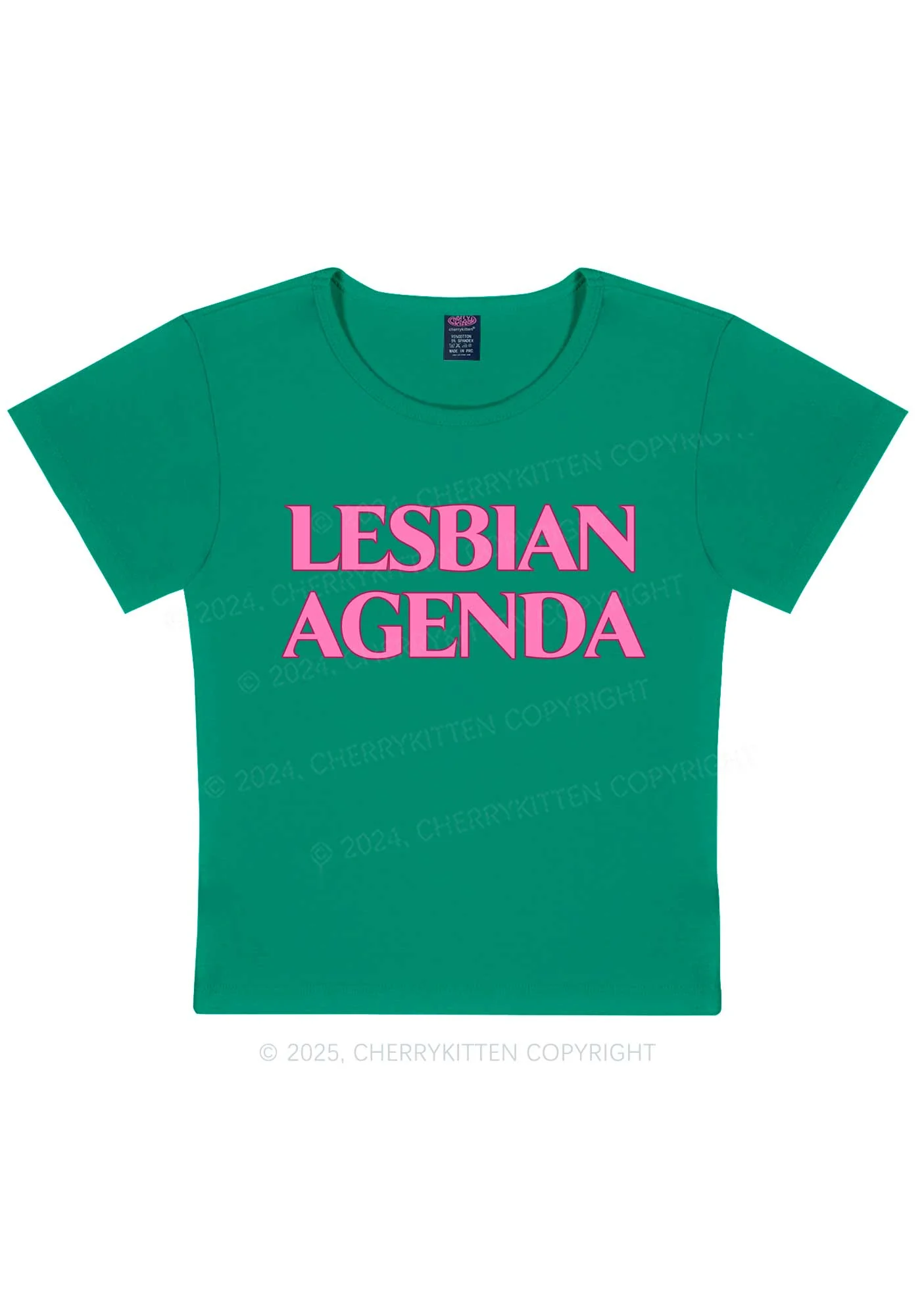 Lesbian Agenda Y2K Baby Tee Cherrykitten - Image 12