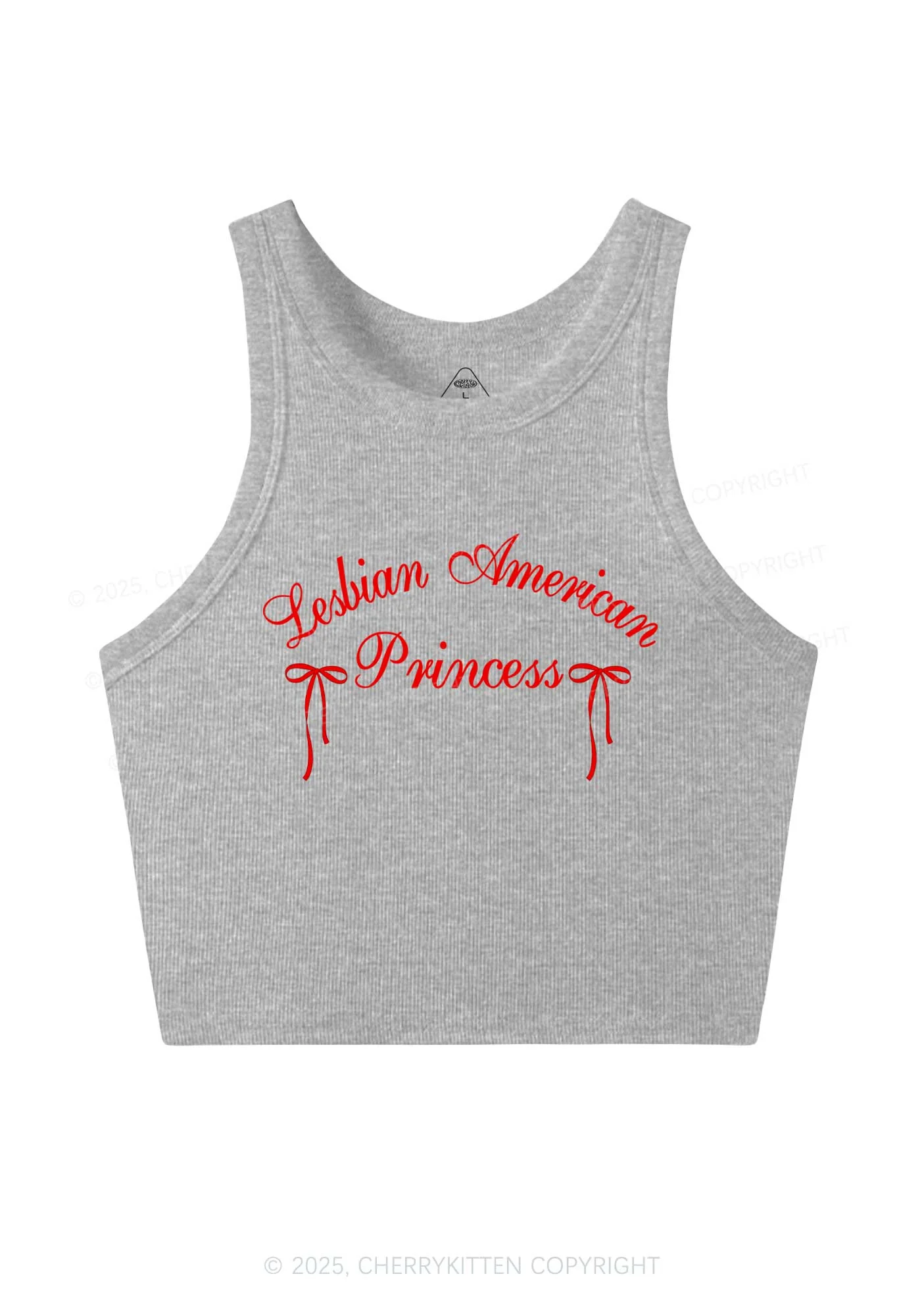 Lesbian American Princess Y2K Crop Tank Top Cherrykitten - Image 4