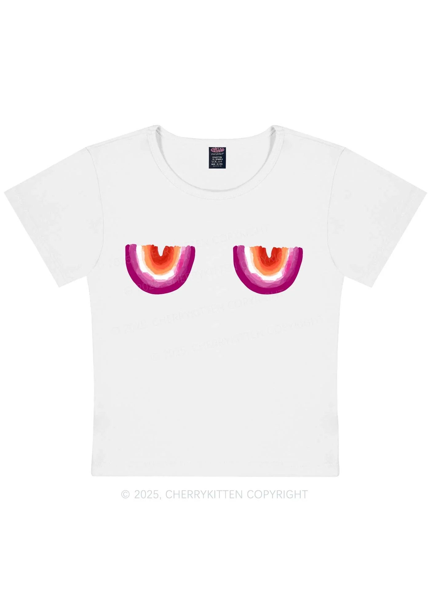 Lesbian Bxxb Y2K Baby Tee Cherrykitten - Image 4