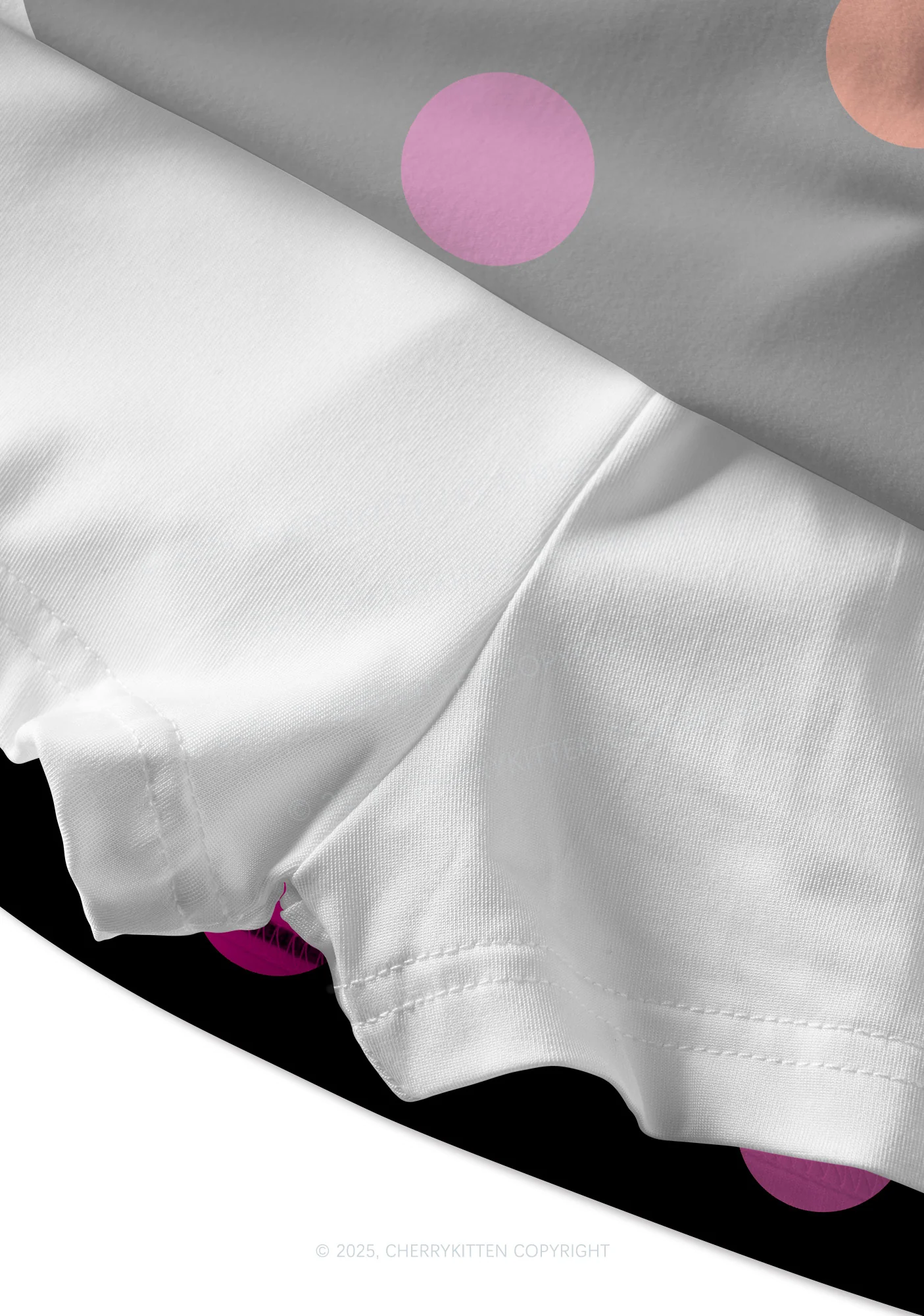Lesbian Dots Pride Y2K Print Mini Skirt Cherrykitten - Image 3