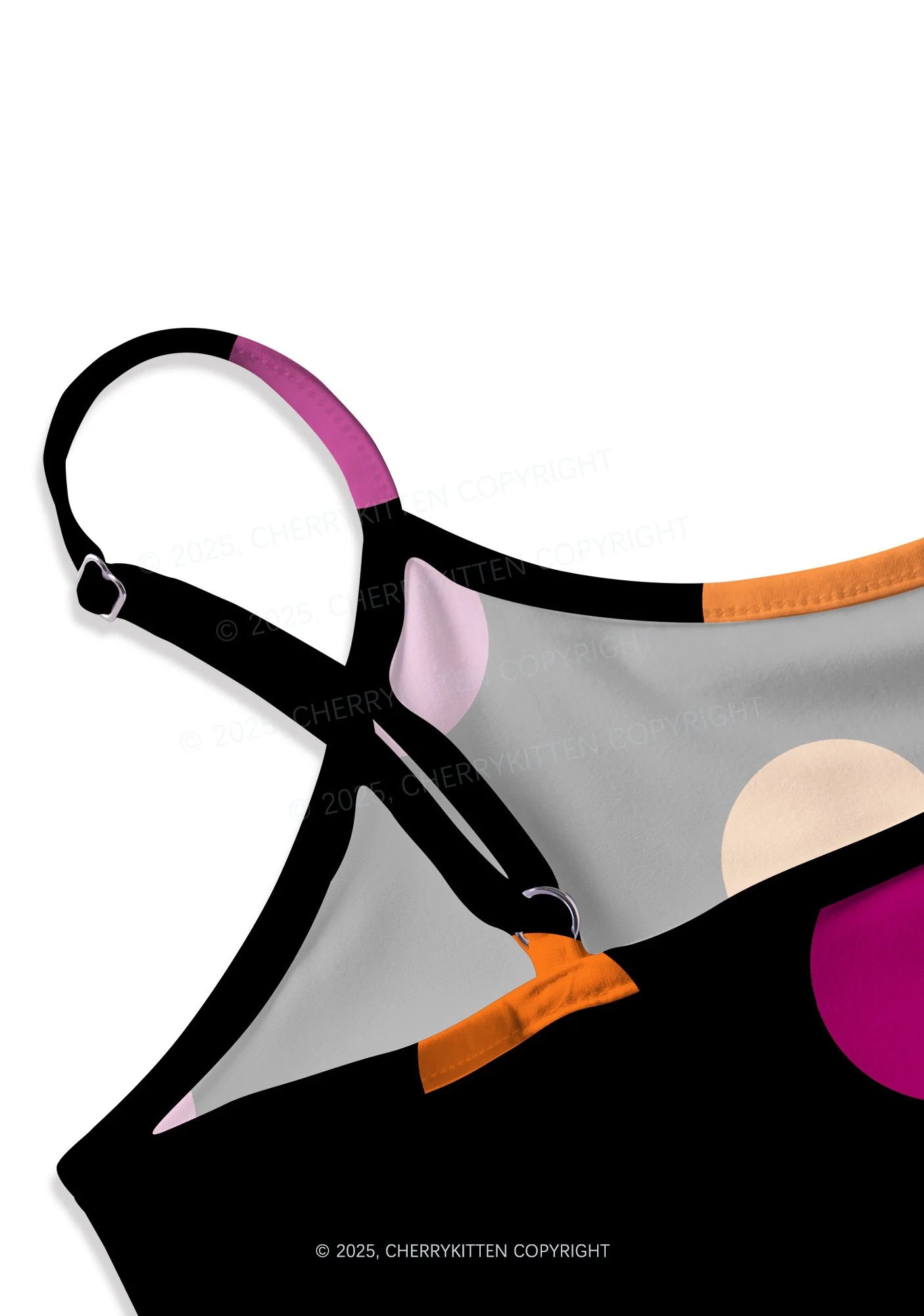 Lesbian Dots Pride Y2K Print Slip Dress Cherrykitten - Image 3