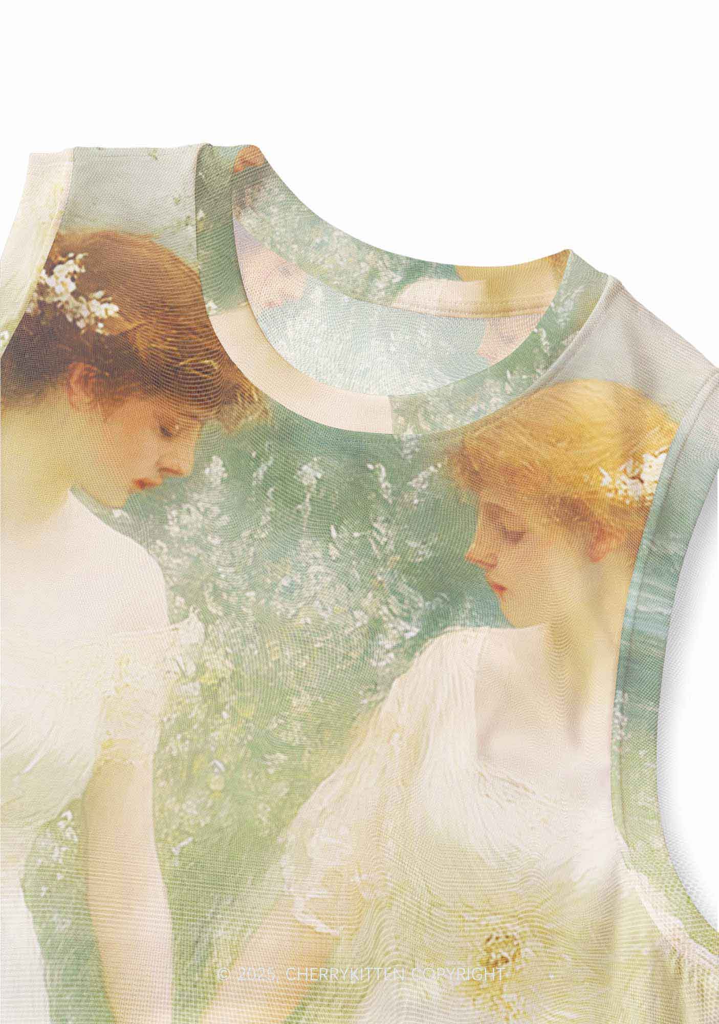 Lesbian Fairy Pride Y2K Mesh Muscle Tank Cherrykitten - Image 5