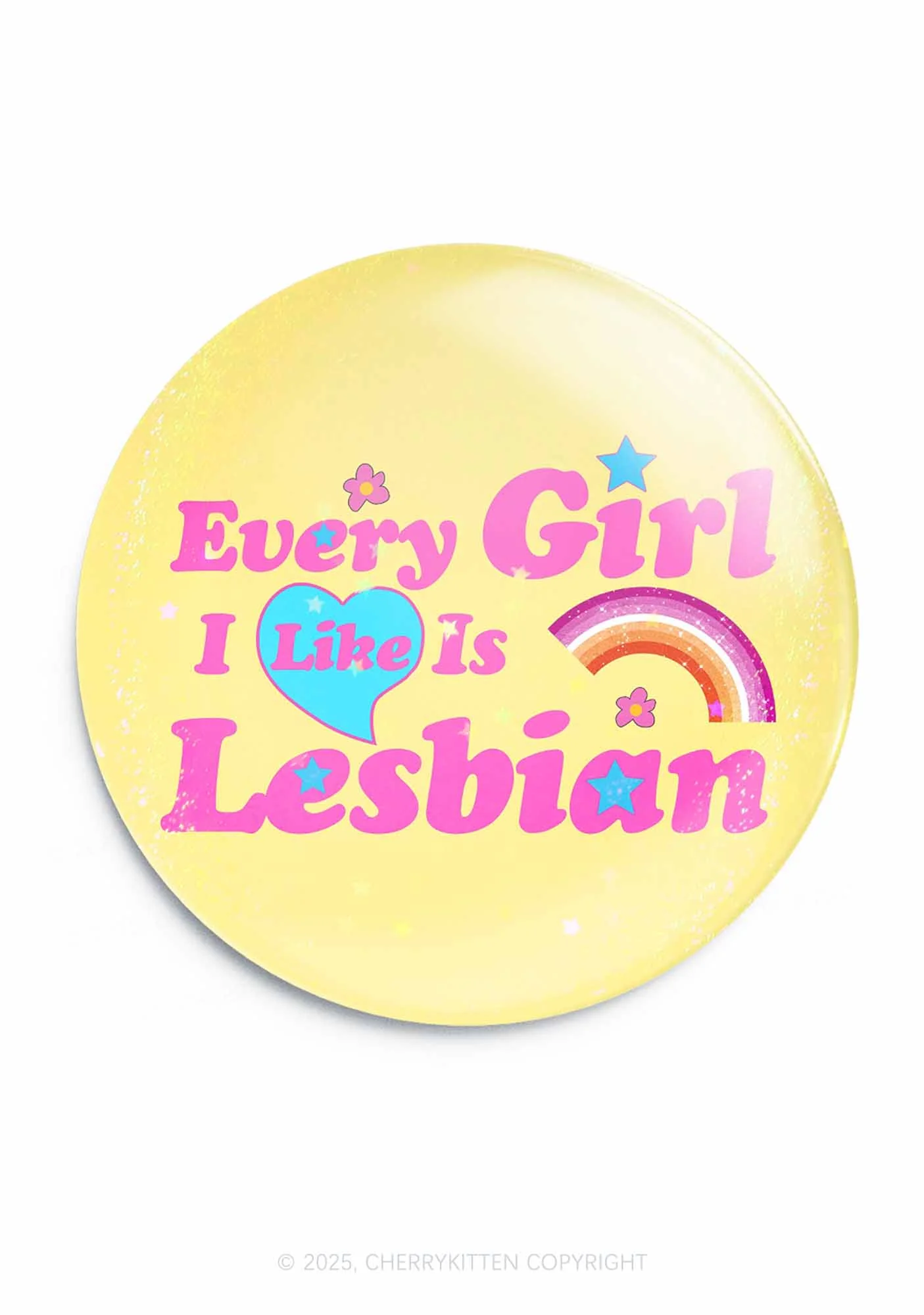 Lesbian Girl Pride 1Pc Y2K Pin Badge Cherrykitten - Image 3