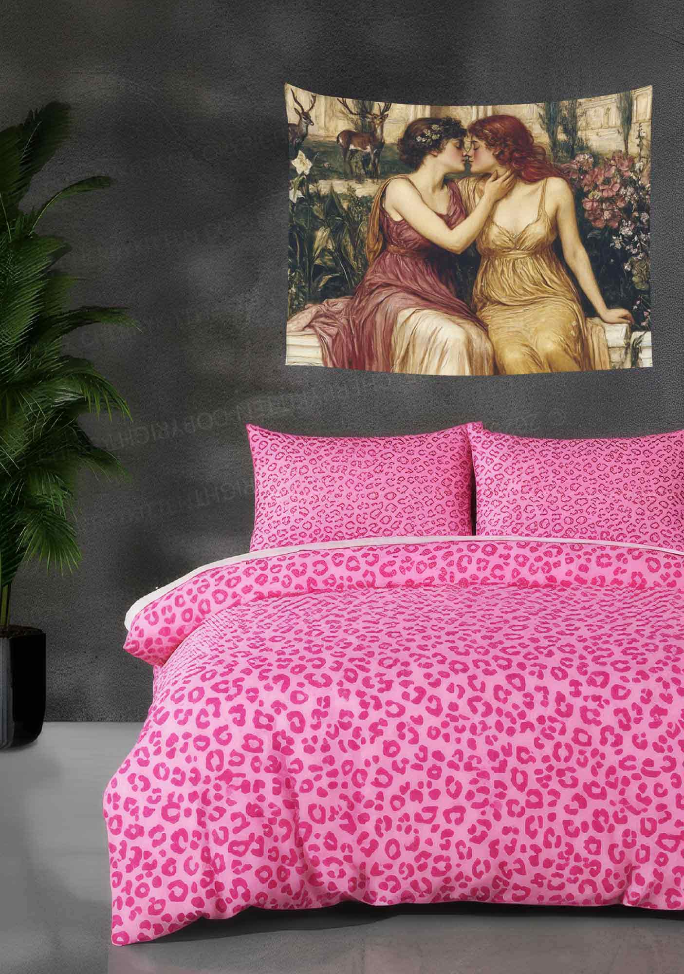 Lesbian Girlfriend Flag Y2K Tapestry Cherrykitten - Image 2