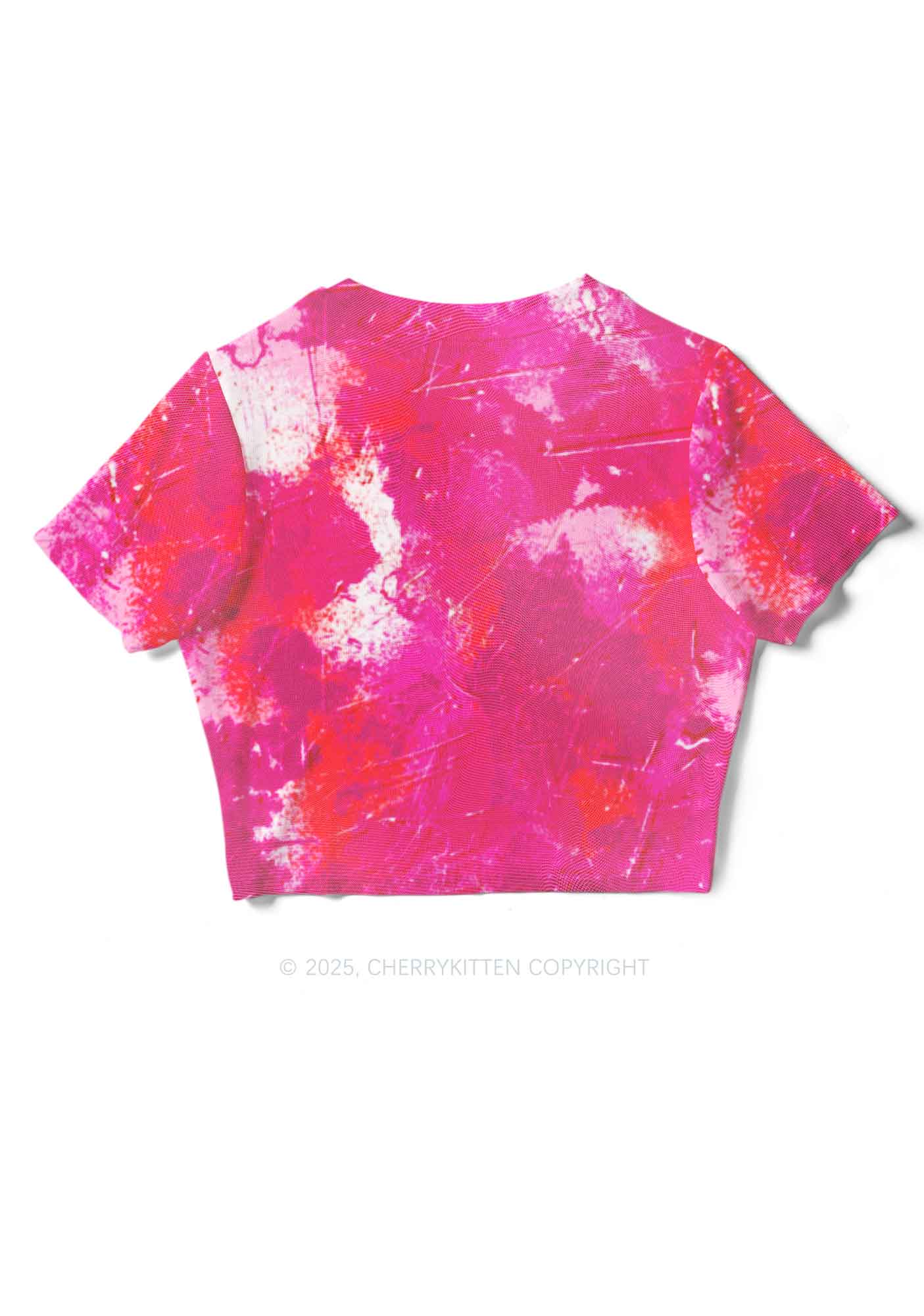 Lesbian Ink Pride Y2K Mesh Crop Top Cherrykitten - Image 5