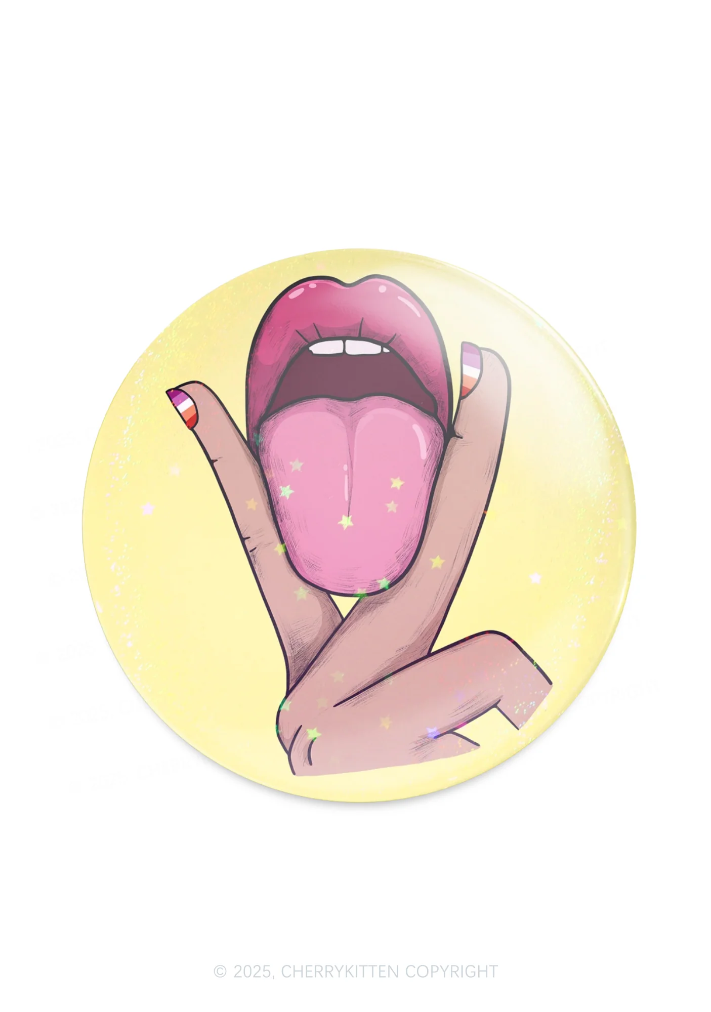 Lesbian Kissing Pride 1Pc Y2K Pin Badge Cherrykitten - Image 4