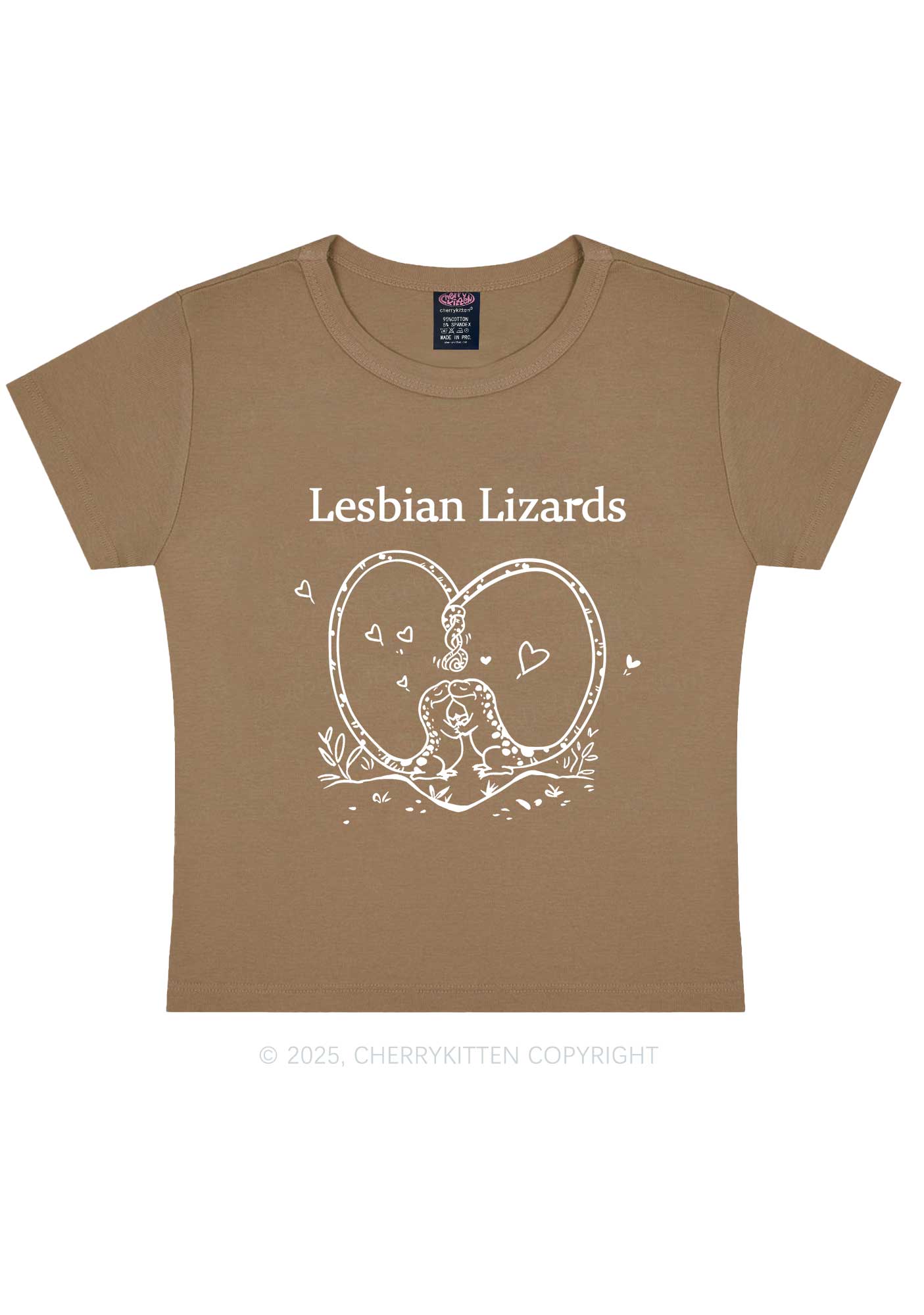 Lesbian Lizards Y2K Baby Tee Cherrykitten - Image 11