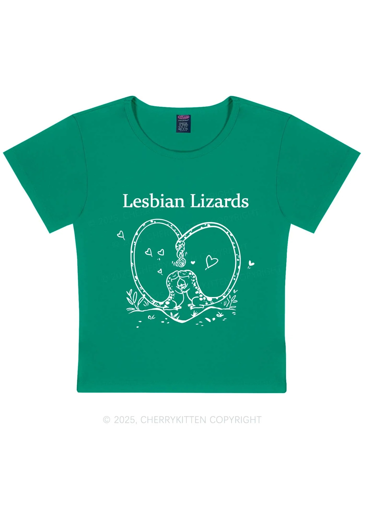 Lesbian Lizards Y2K Baby Tee Cherrykitten - Image 12