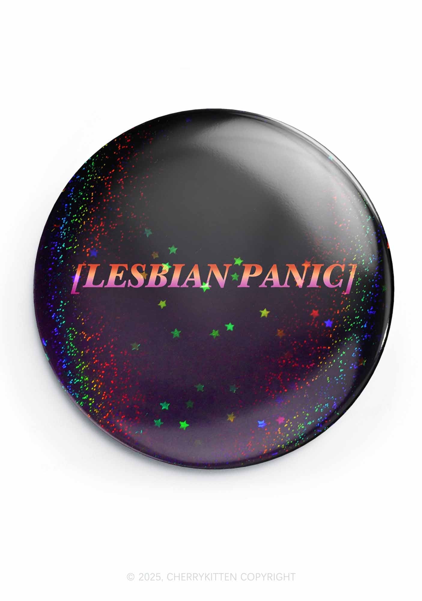 Lesbian Panic Pride 1Pc Y2K Pin Badge Cherrykitten - Image 2
