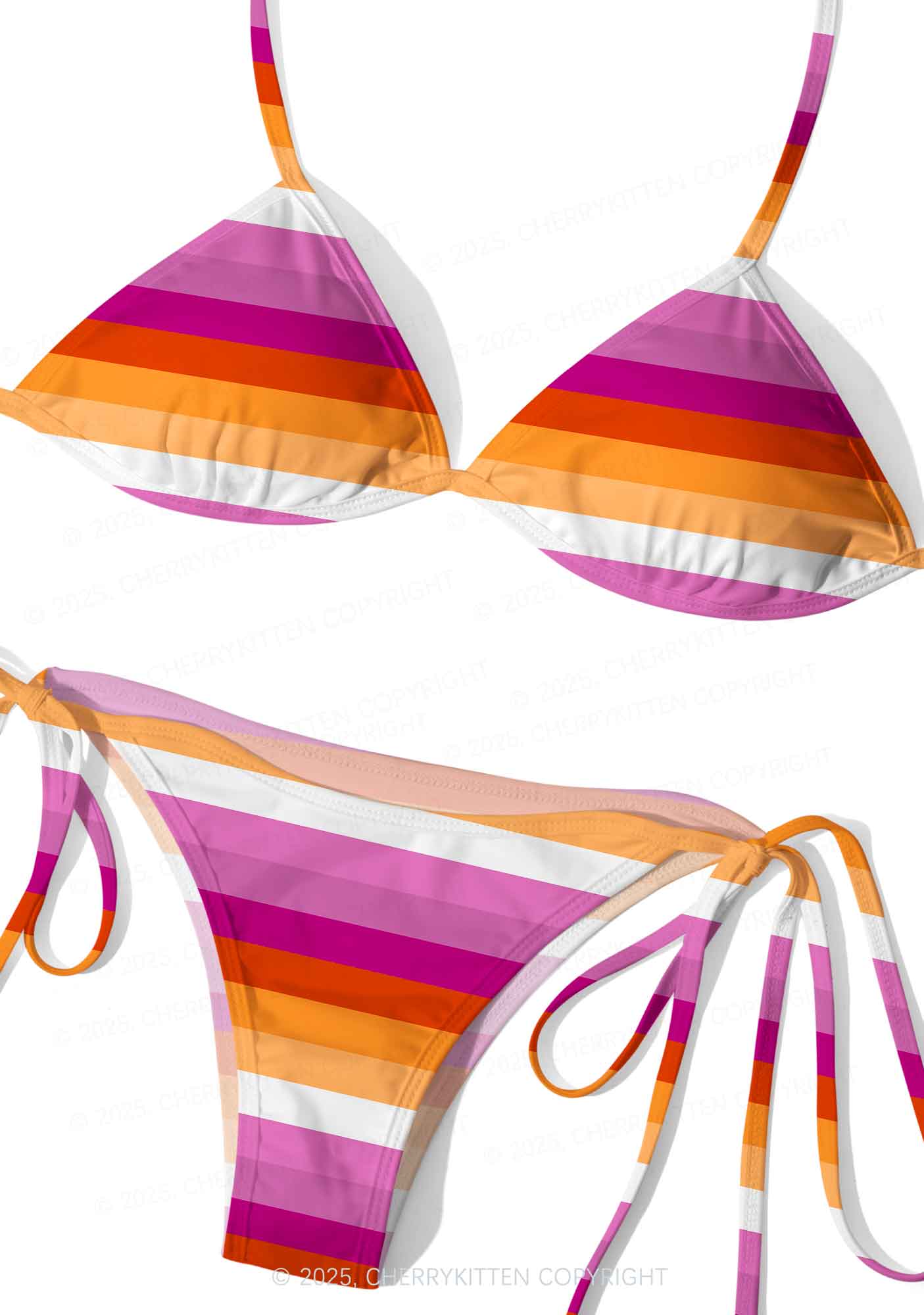 Lesbian Pride Y2K Print Bikini Set Cherrykitten - Image 2