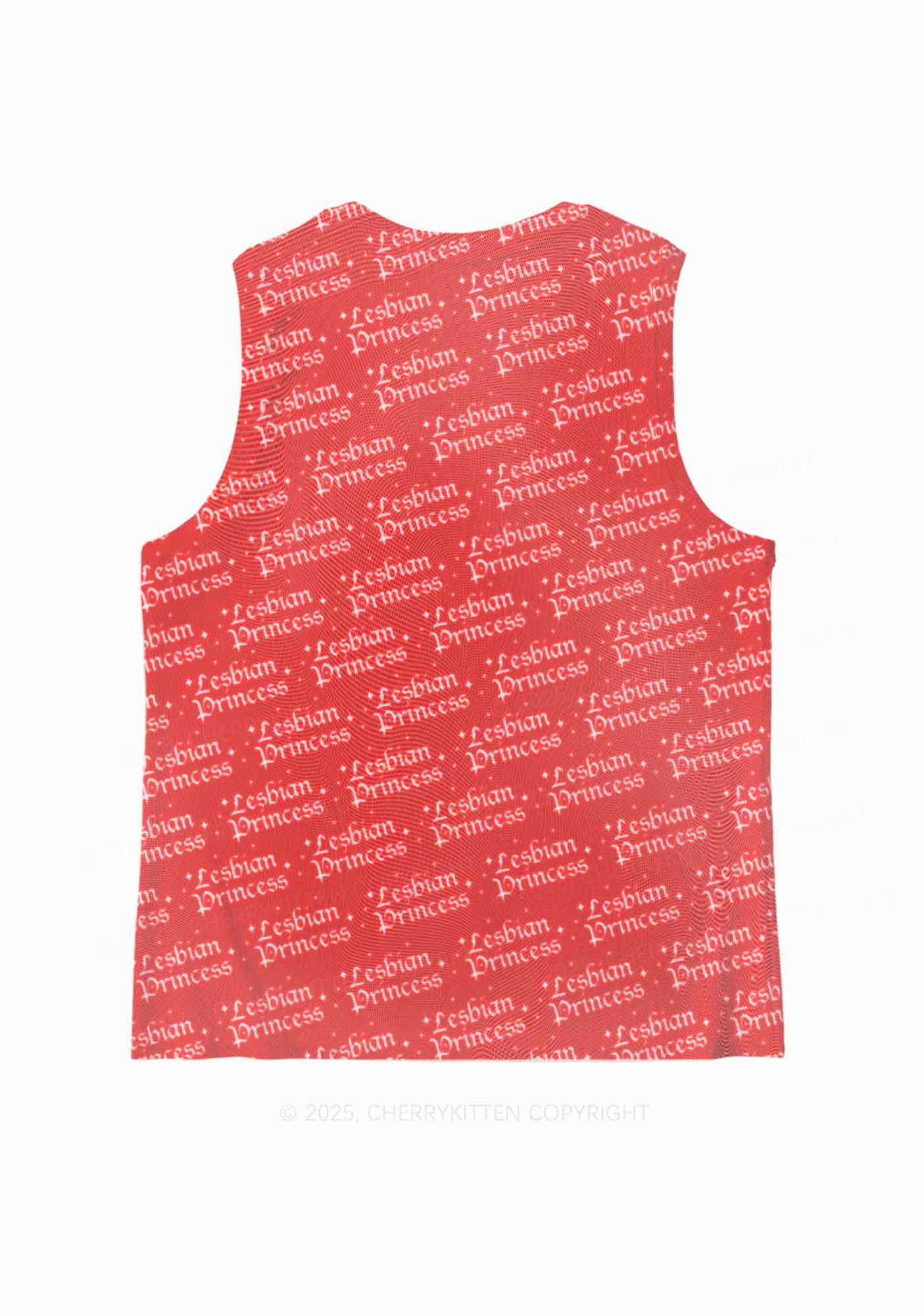 Lesbian Princess Pride Y2K Mesh Muscle Tank Cherrykitten - Image 3
