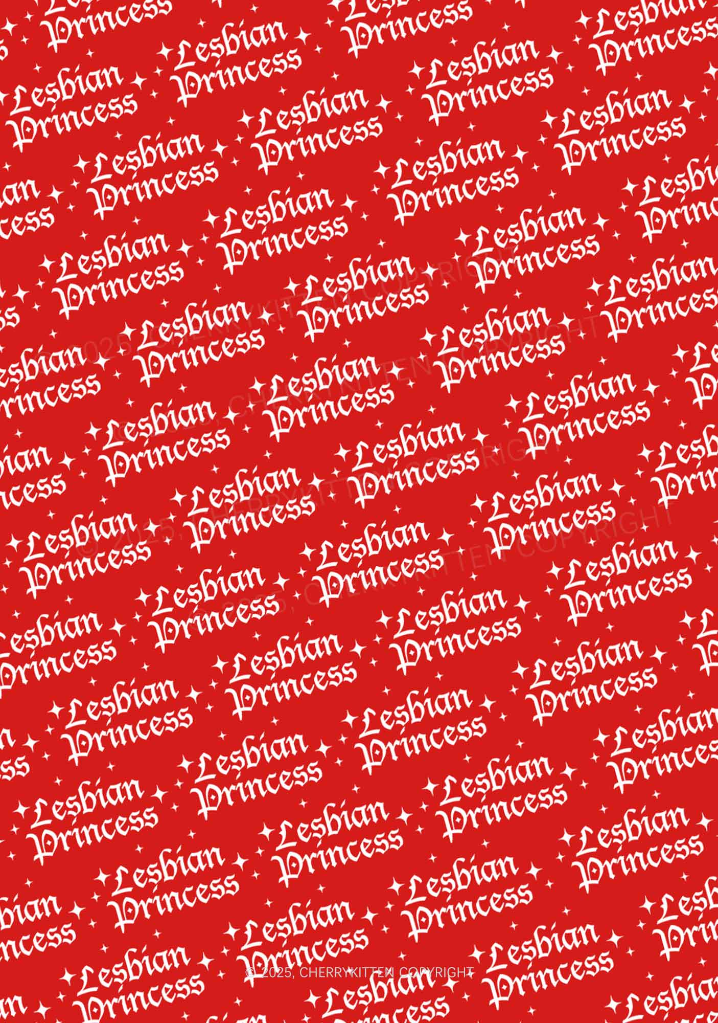 Lesbian Princess Pride Y2K Print Cami Crop Top Cherrykitten - Image 2