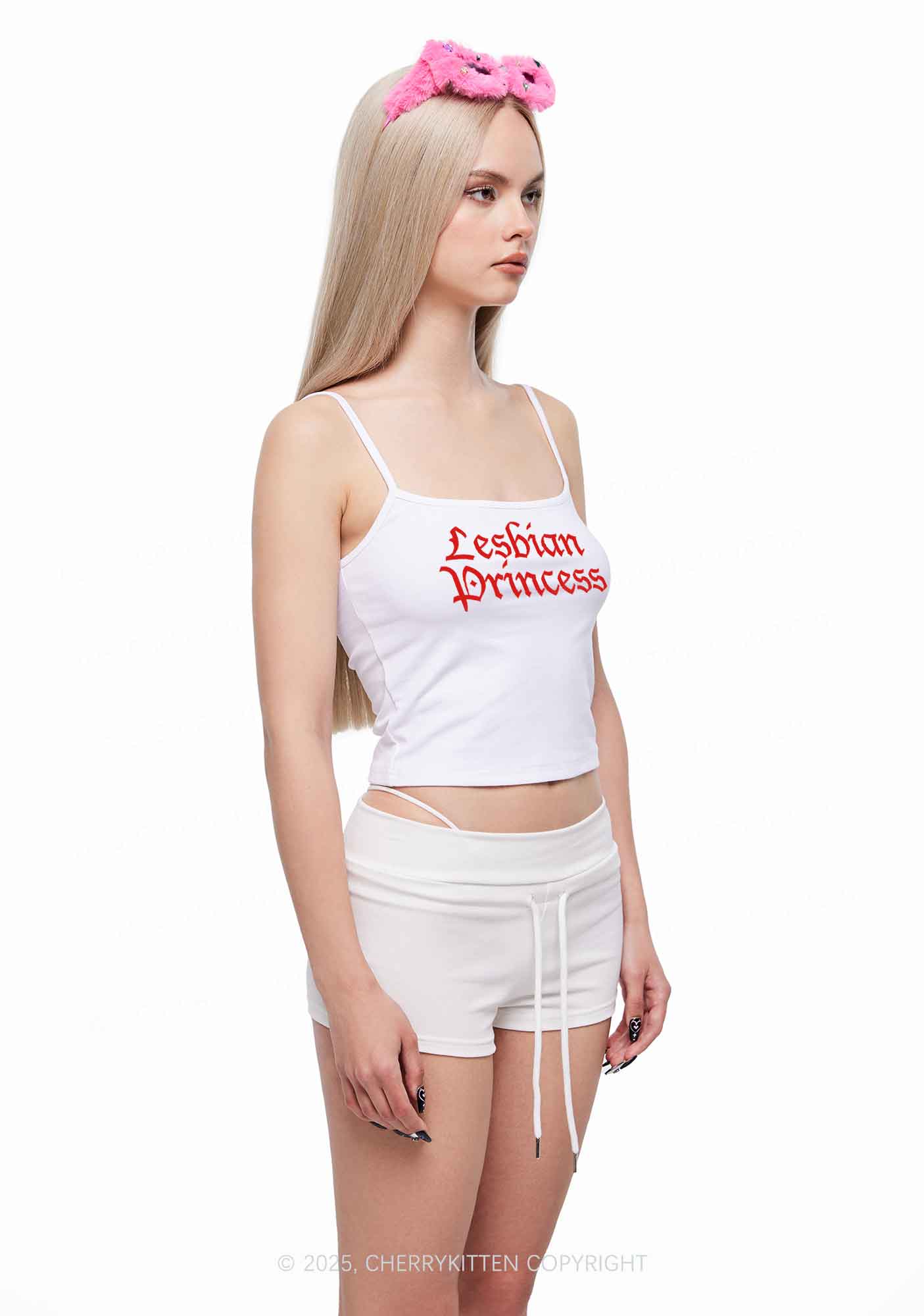 Lesbian Princess Pride Y2K Spaghetti Strap Cami Cherrykitten - Image 2