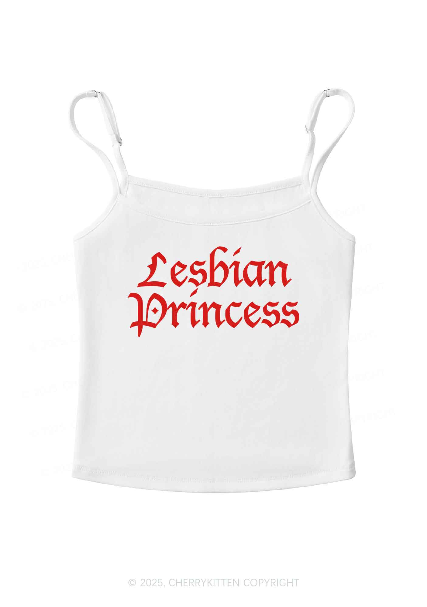 Lesbian Princess Pride Y2K Spaghetti Strap Cami Cherrykitten - Image 3