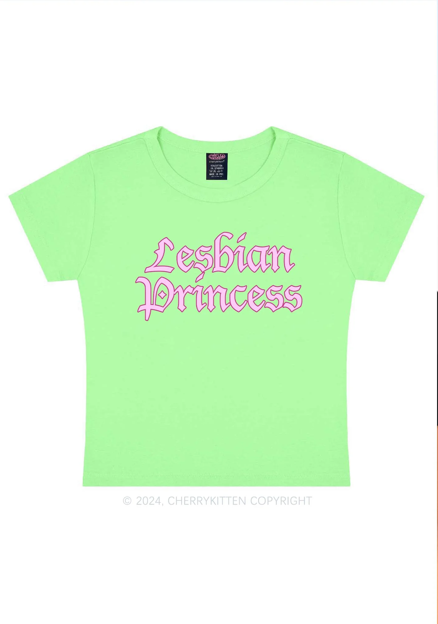 Lesbian Princess Y2K Baby Tee Cherrykitten - Image 12