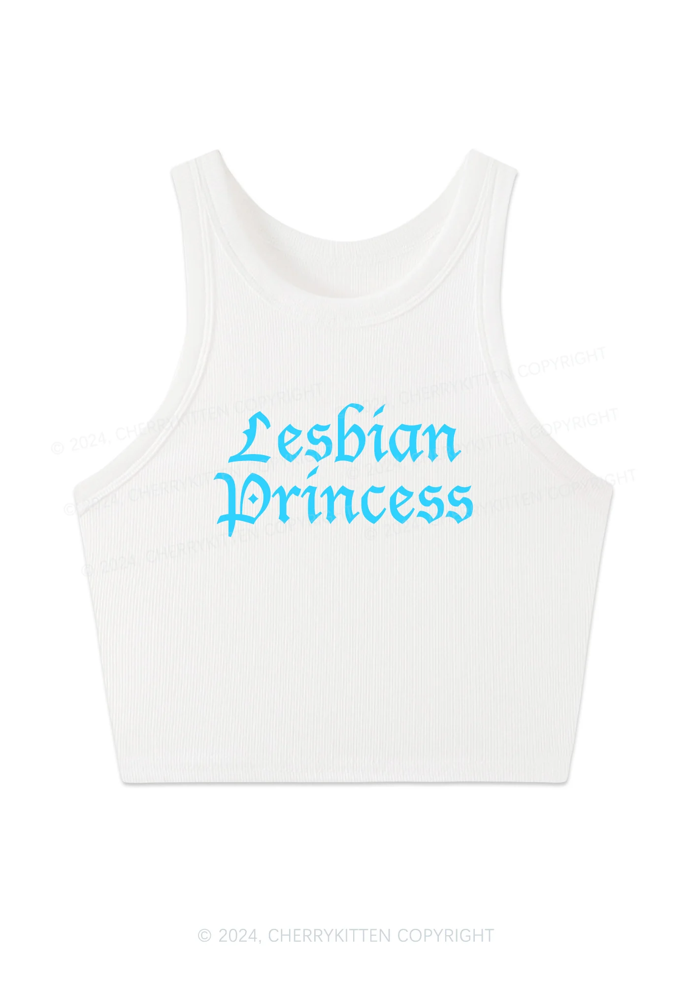 Lesbian Princess Y2K Crop Tank Top Cherrykitten - Image 3