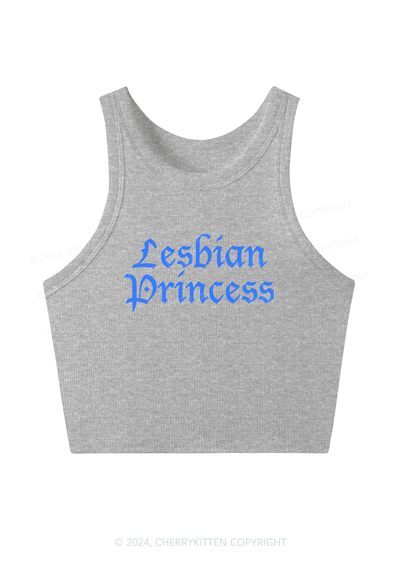 Lesbian Princess Y2K Crop Tank Top Cherrykitten - Image 5