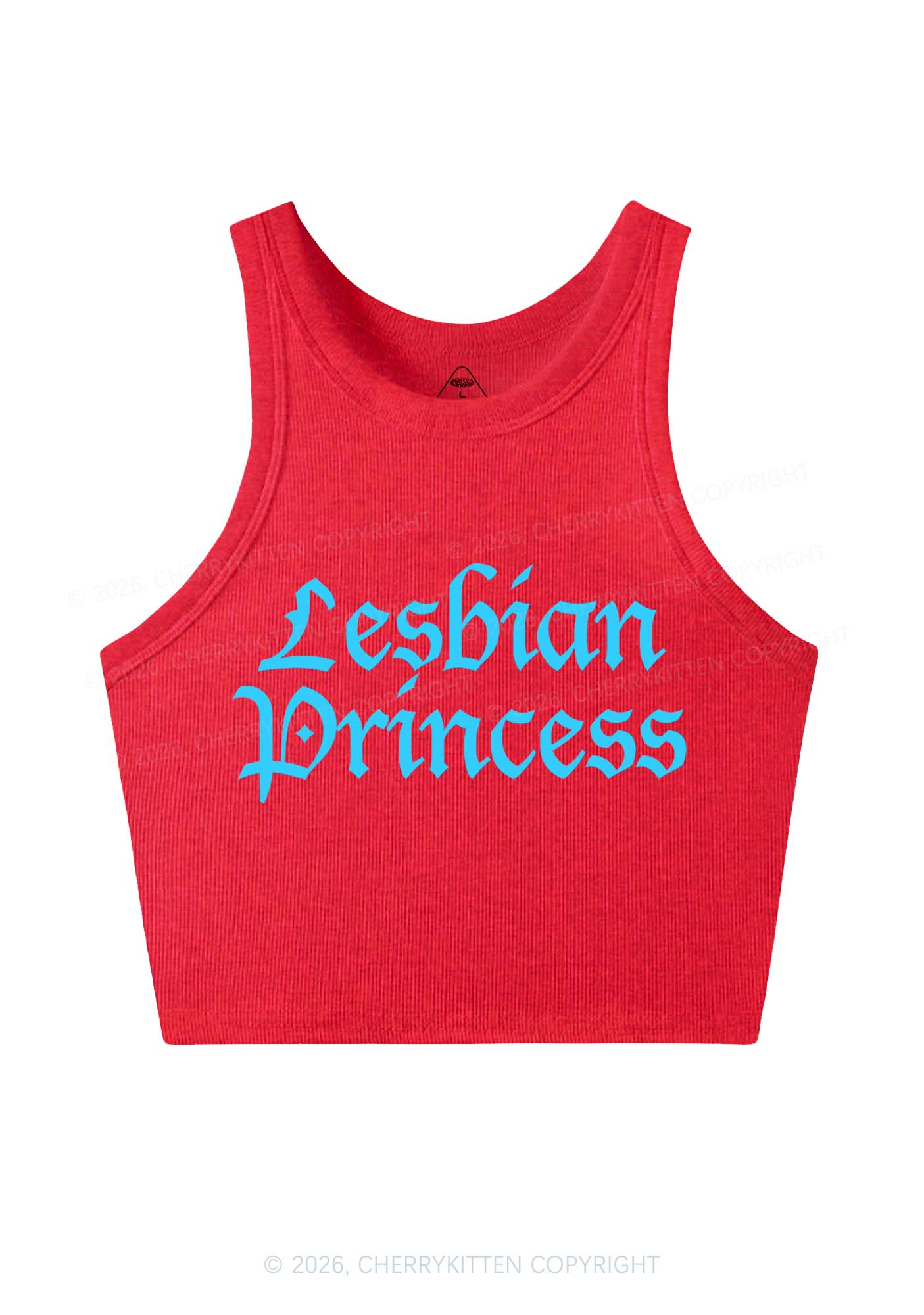 Lesbian Princess Y2K Crop Tank Top Cherrykitten - Image 8