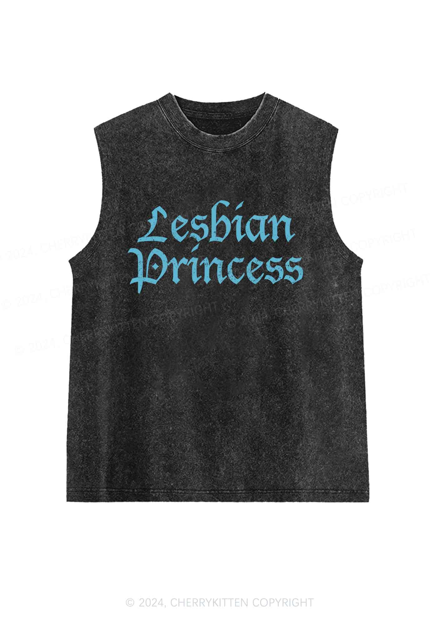 Lesbian Princess Y2K Washed Tank Cherrykitten - Image 3