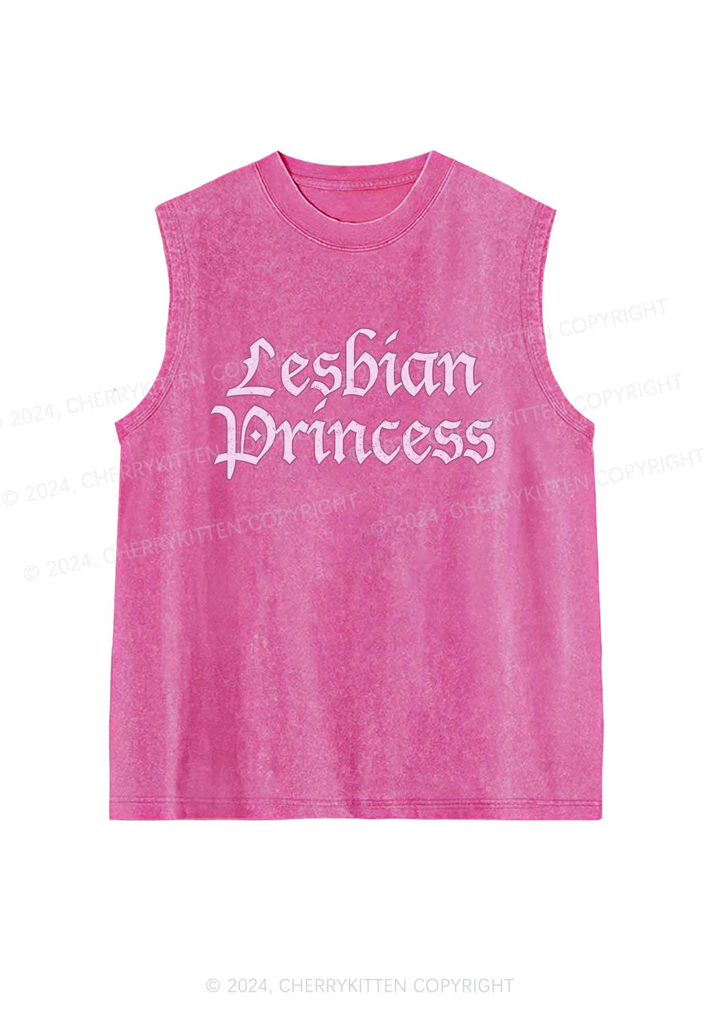 Lesbian Princess Y2K Washed Tank Cherrykitten - Image 4
