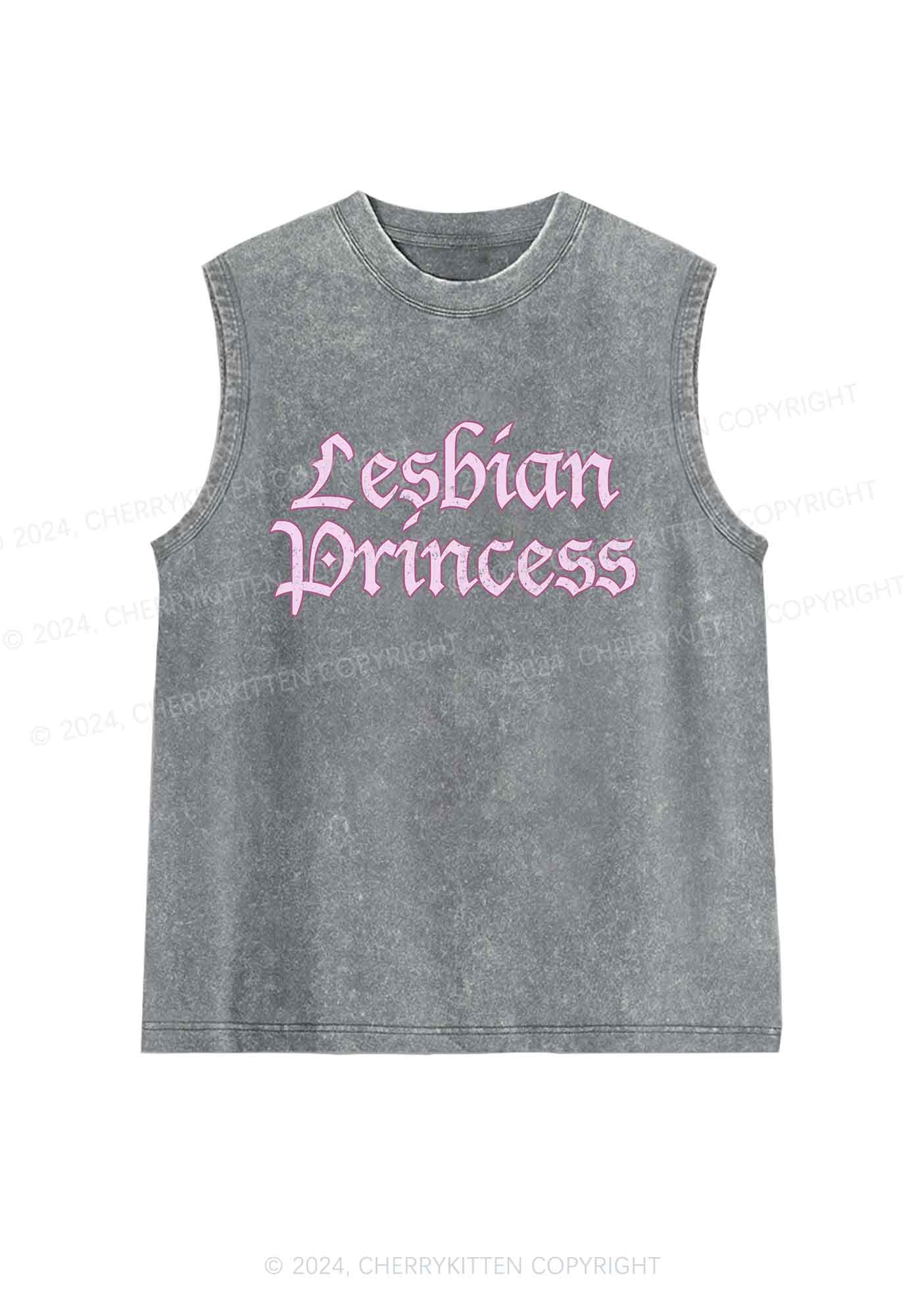Lesbian Princess Y2K Washed Tank Cherrykitten - Image 5
