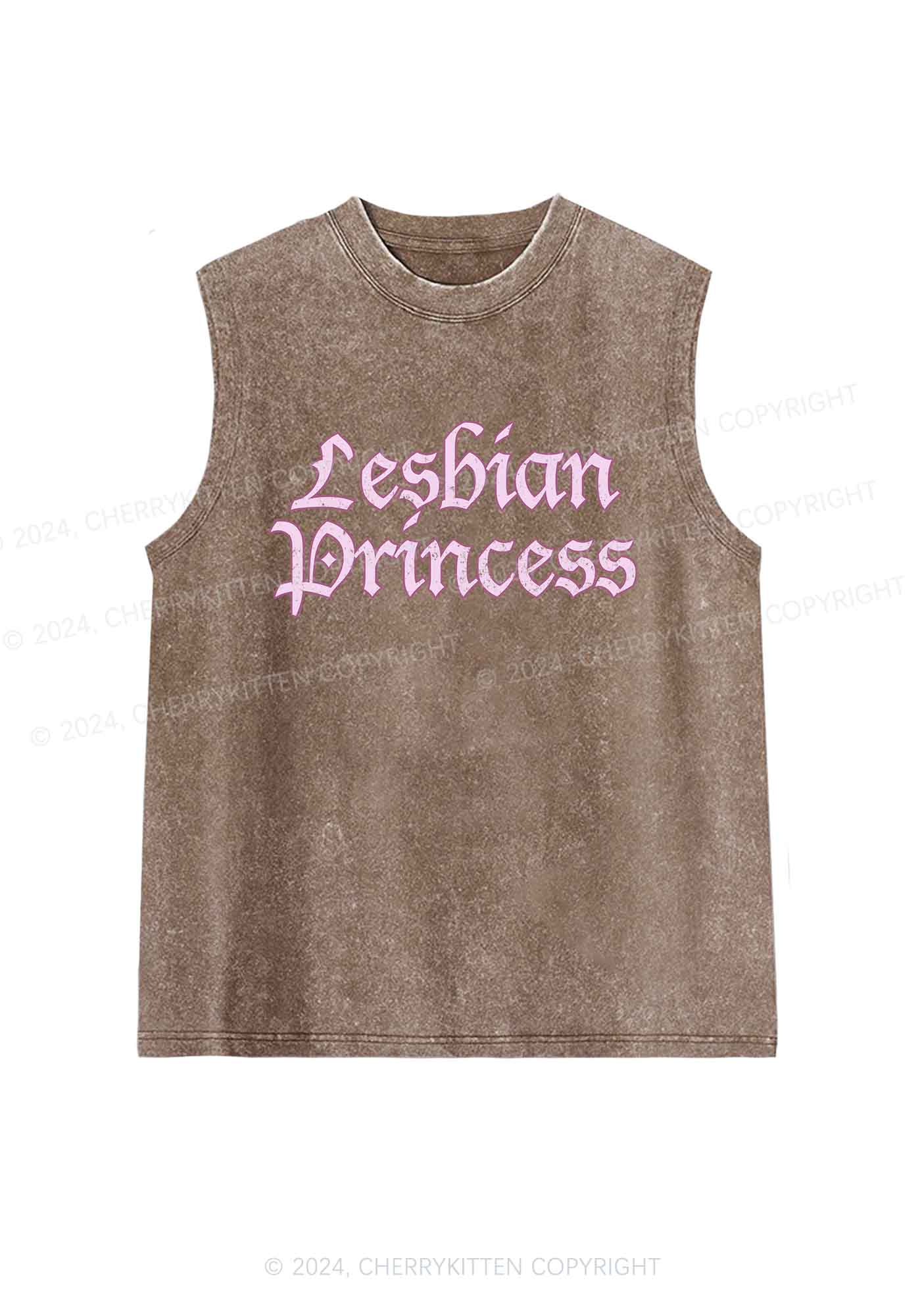 Lesbian Princess Y2K Washed Tank Cherrykitten - Image 6