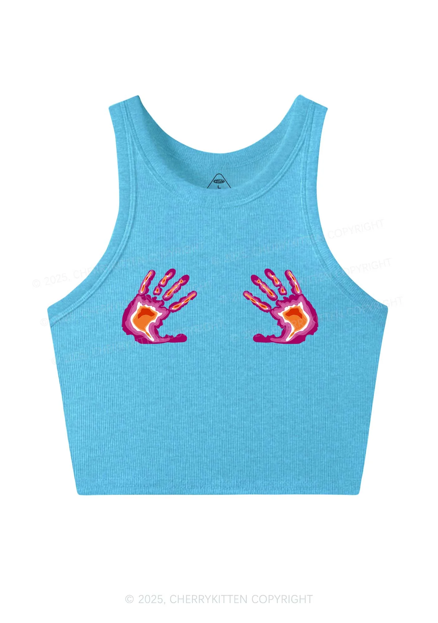 Lesbian Thermal Hands Y2K Crop Tank Top Cherrykitten - Image 5