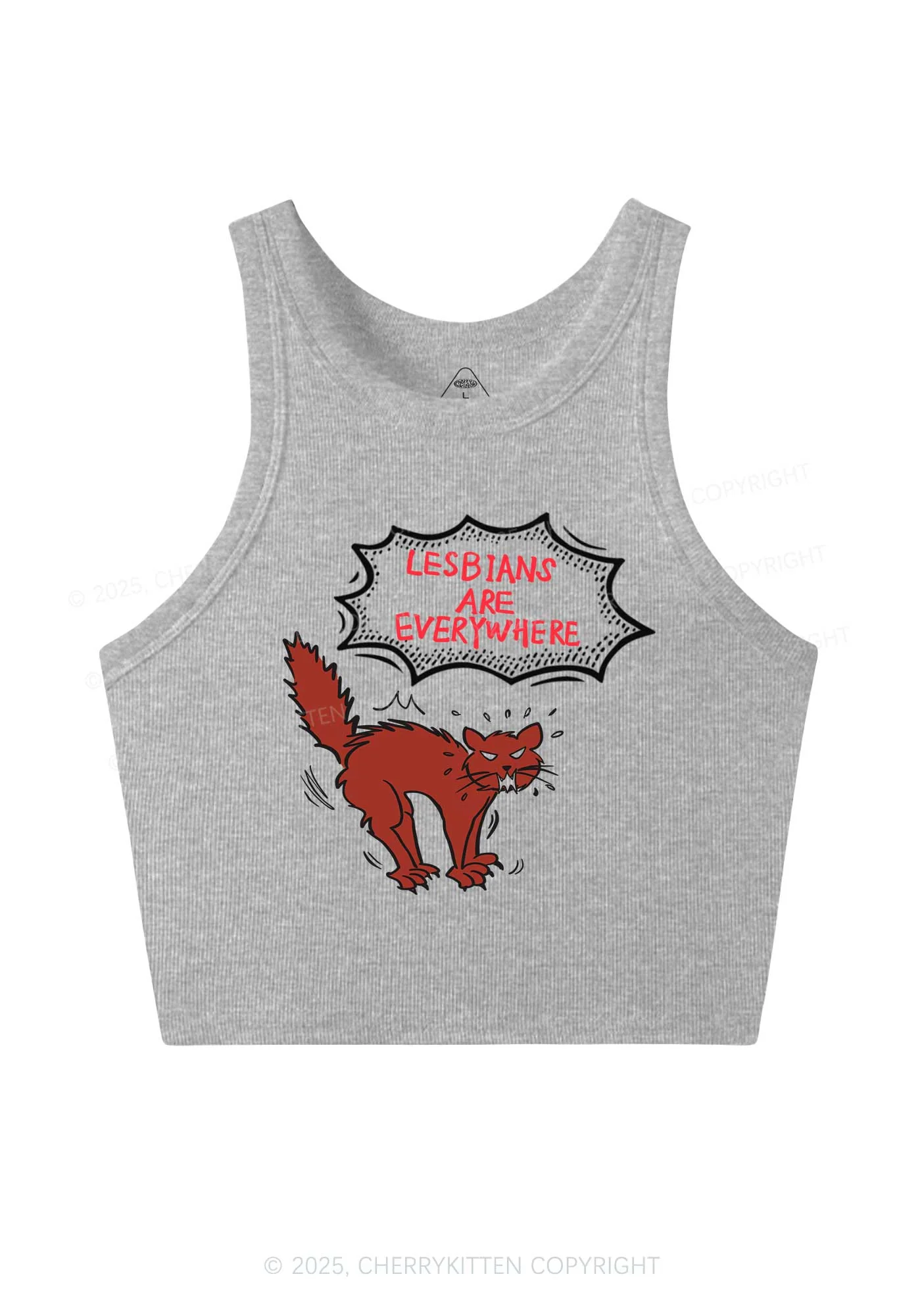 Lesbians Are Everywhere Y2K Crop Tank Top Cherrykitten - Image 3