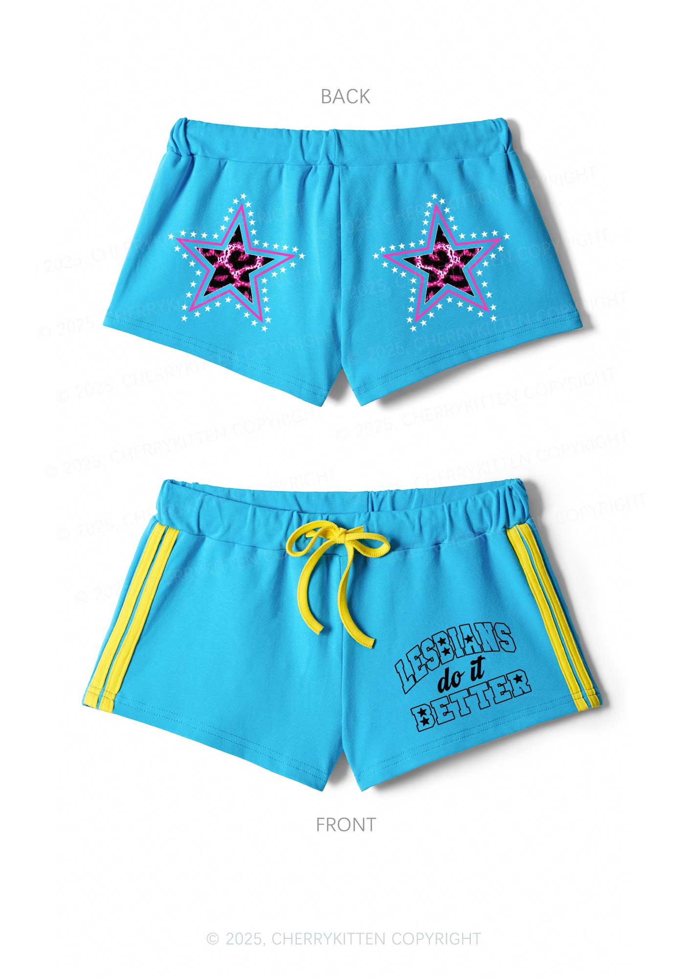 Lesbians Do It Better Pride Y2K Drawstring Mini Shorts Cherrykitten - Image 4