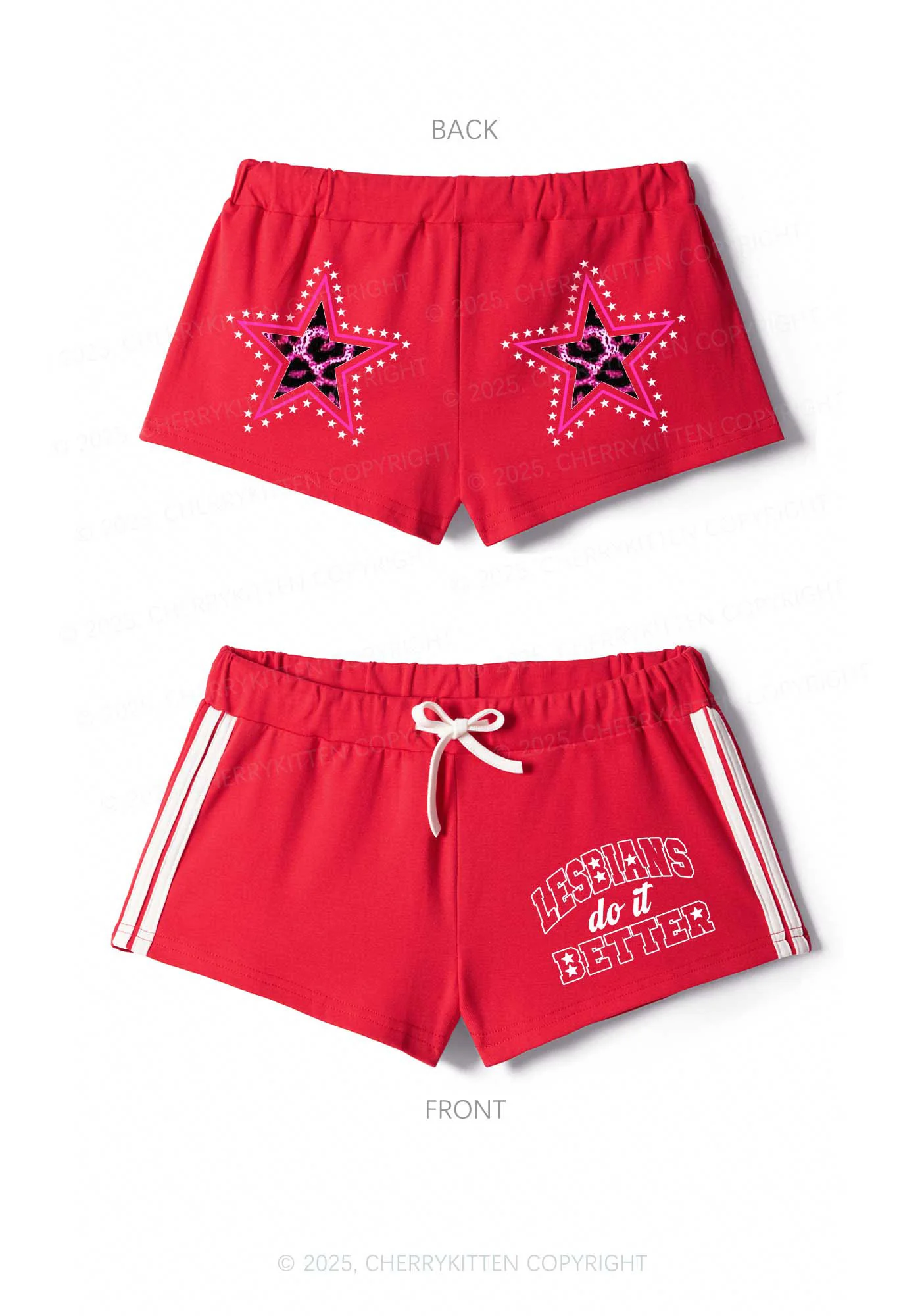 Lesbians Do It Better Pride Y2K Drawstring Mini Shorts Cherrykitten - Image 6