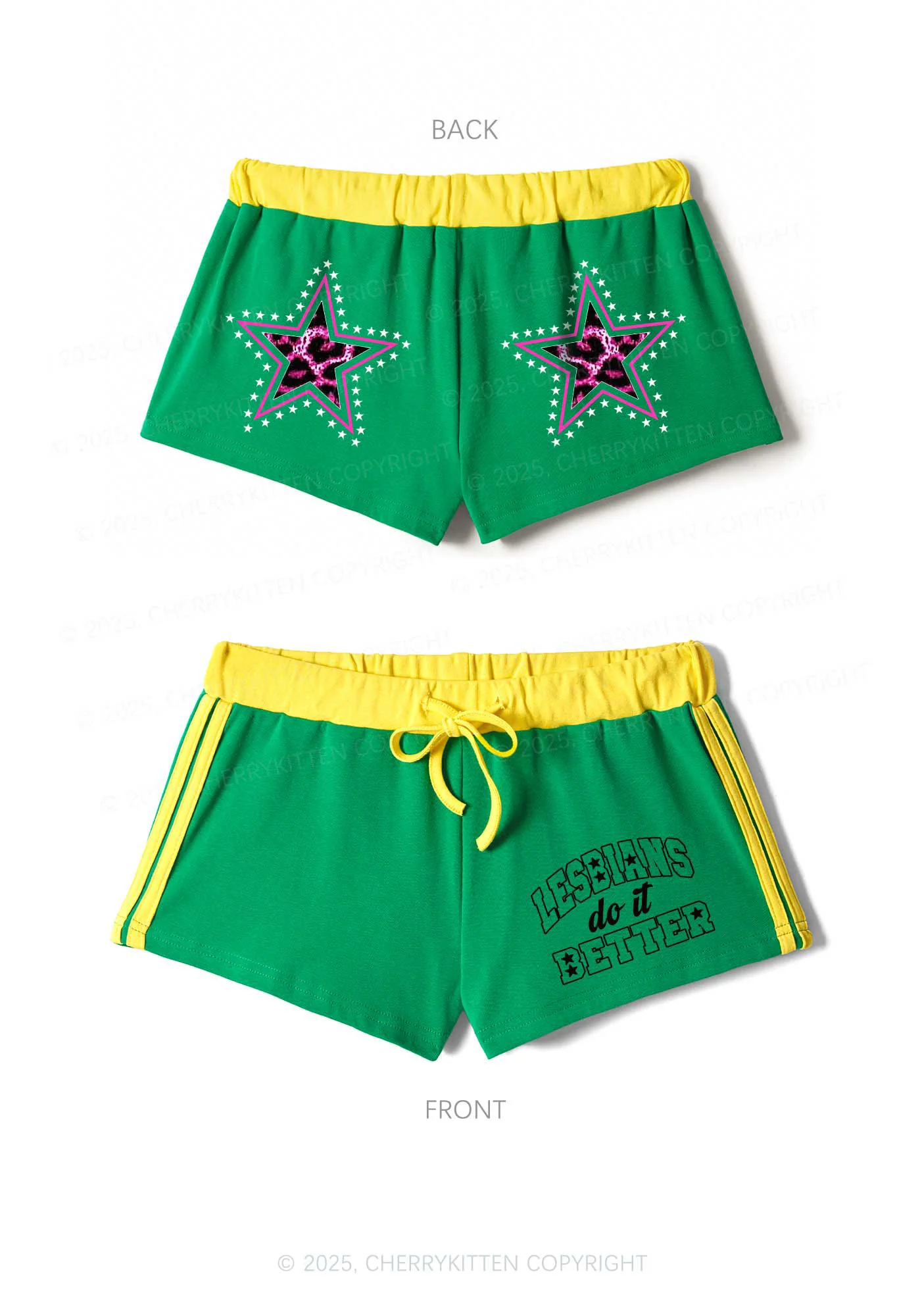 Lesbians Do It Better Pride Y2K Drawstring Mini Shorts Cherrykitten - Image 7