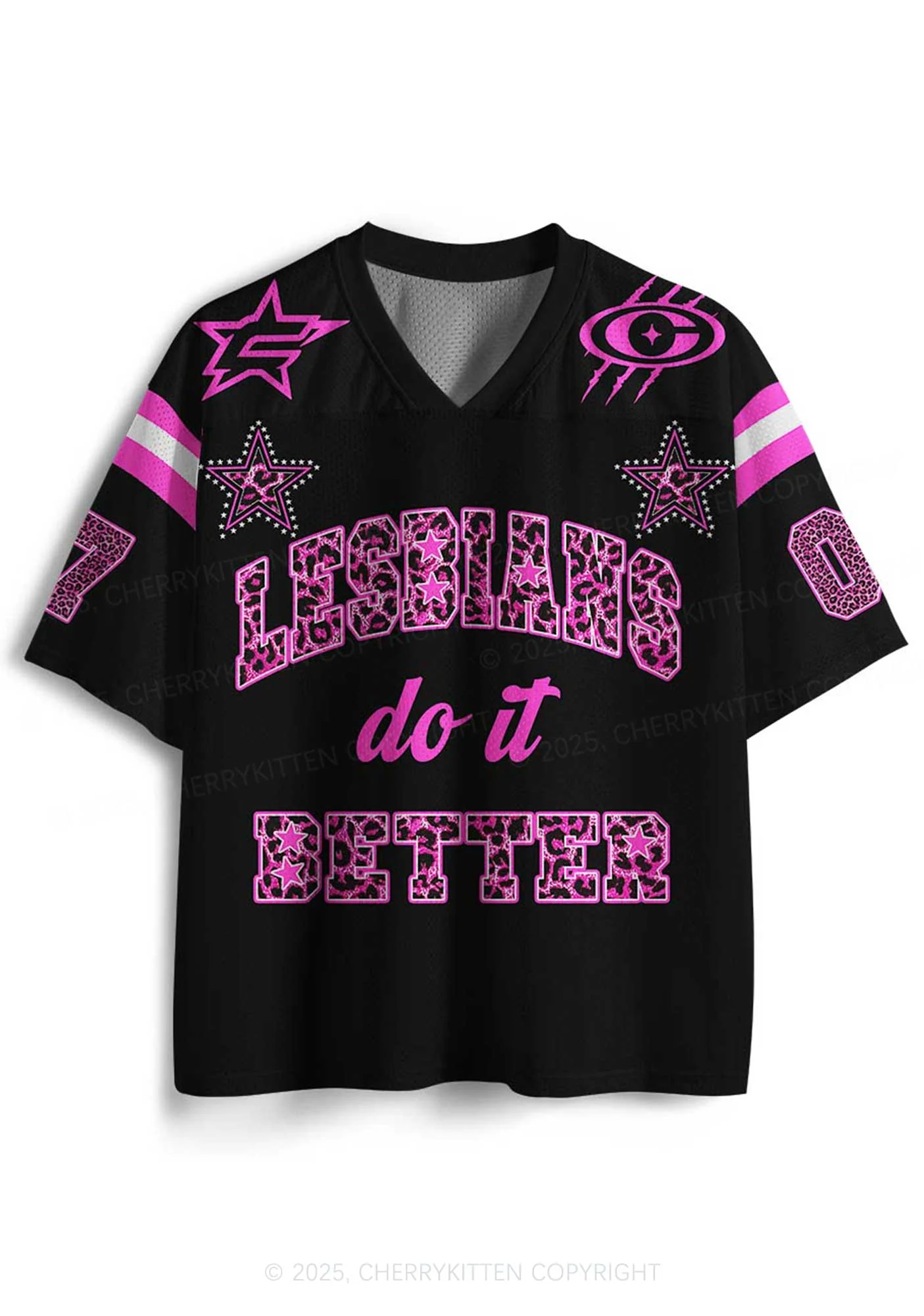 Custom Lesbians Do It Better Pride Y2K Mesh Jersey Shirts Cherrykitten - Image 2