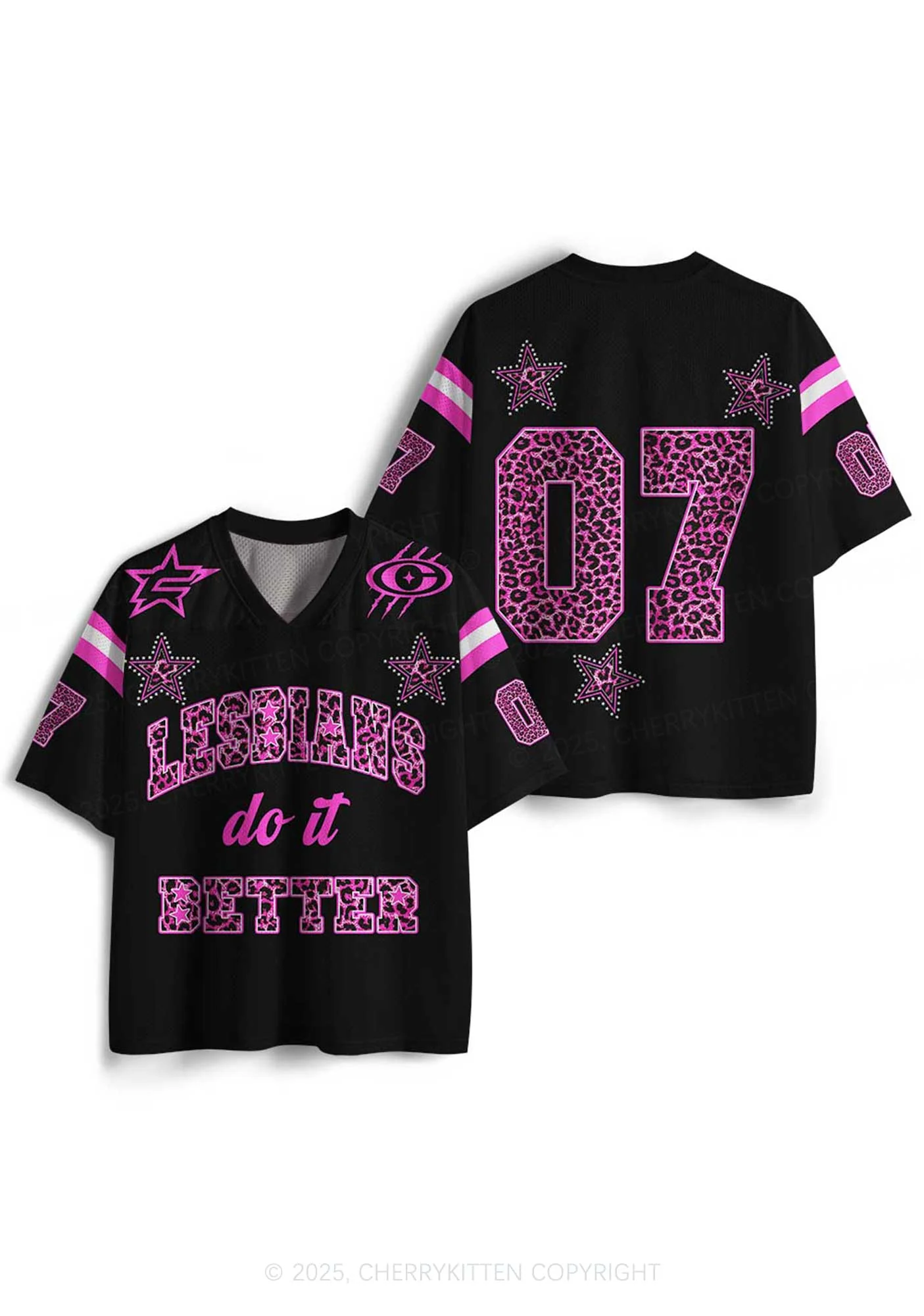 Custom Lesbians Do It Better Pride Y2K Mesh Jersey Shirts Cherrykitten - Image 6