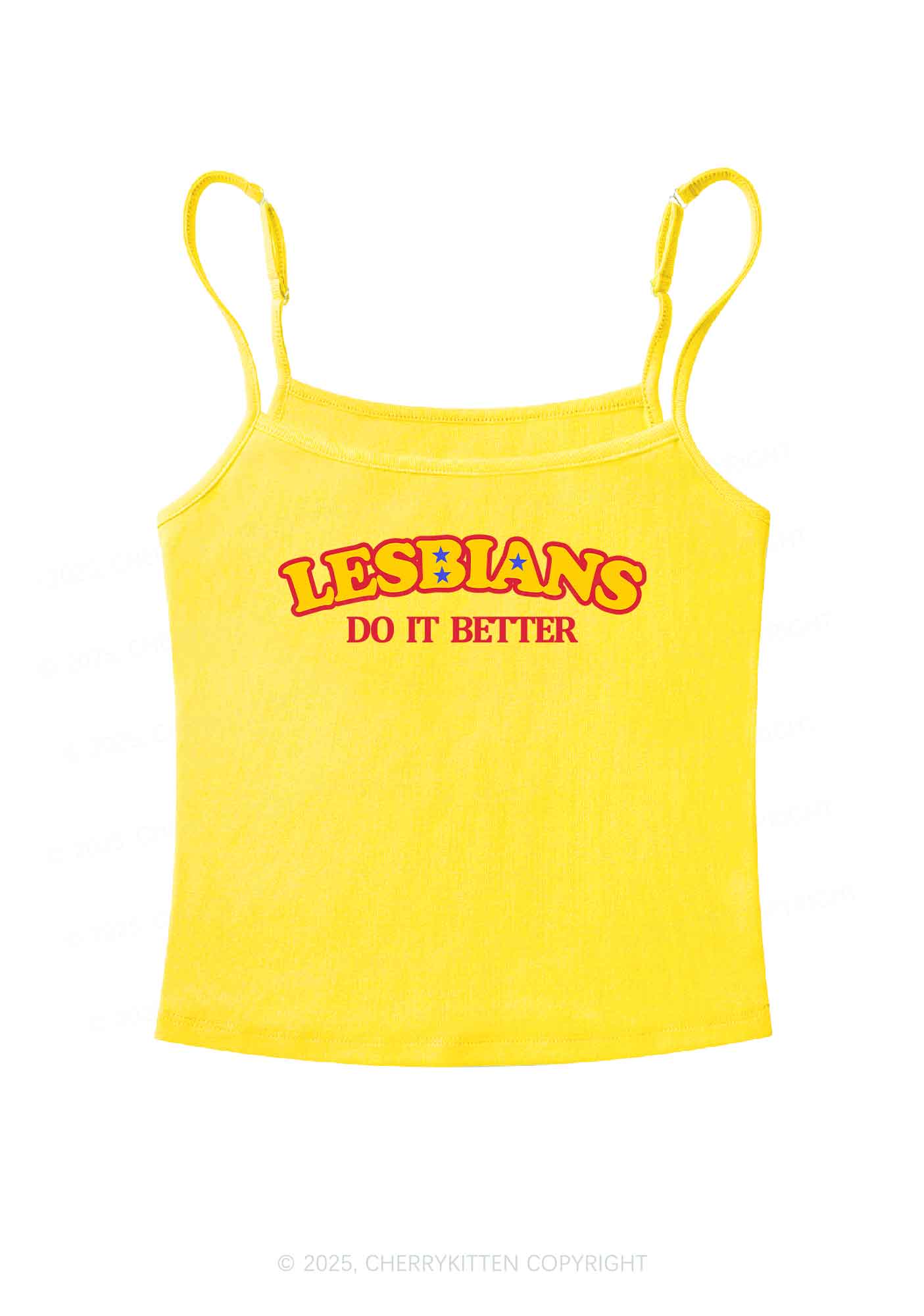 Lesbians Do It Better Pride Y2K Spaghetti Strap Cami Cherrykitten - Image 7