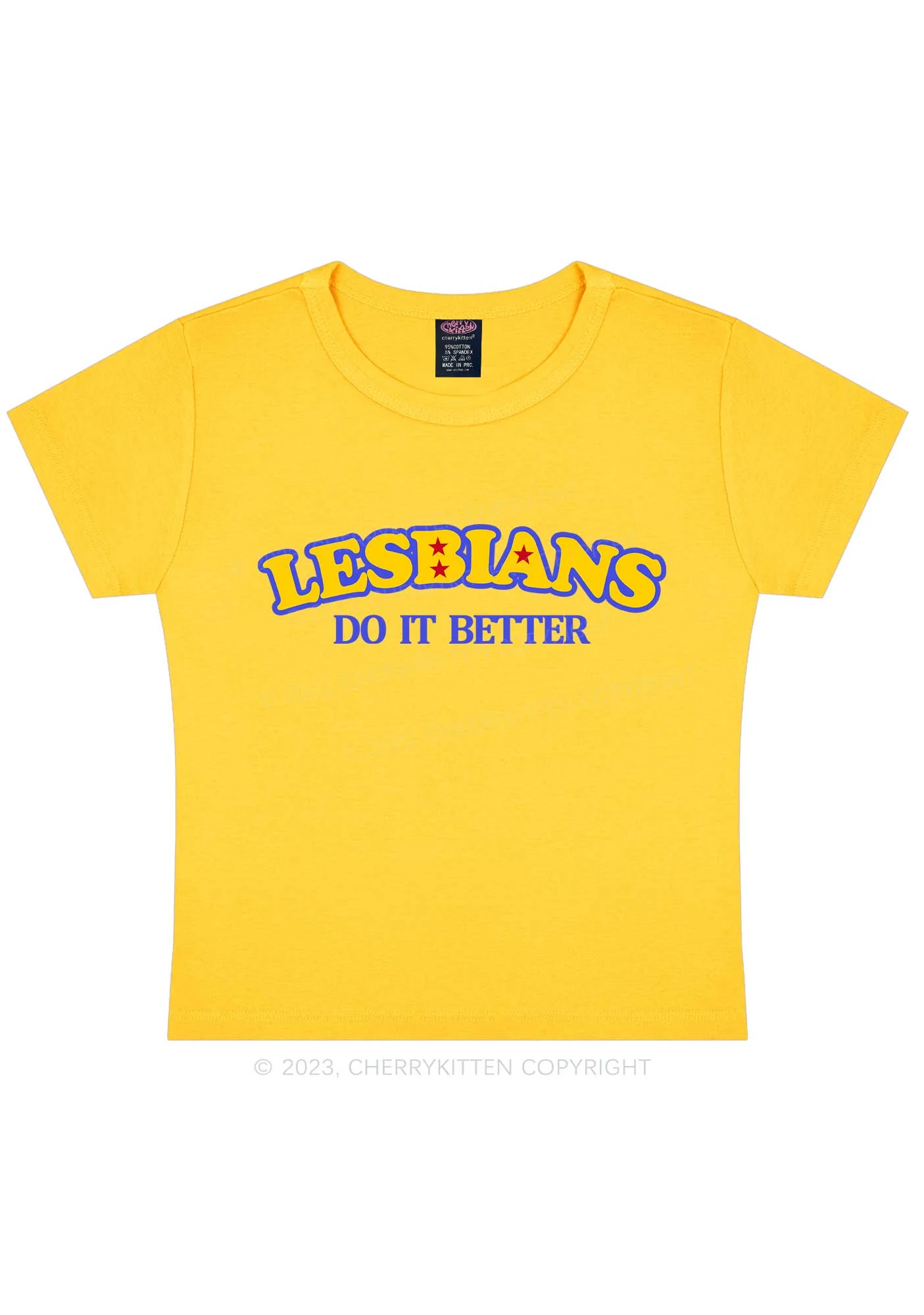 Lesbians Do It Better Y2K Baby Tee Cherrykitten - Image 10