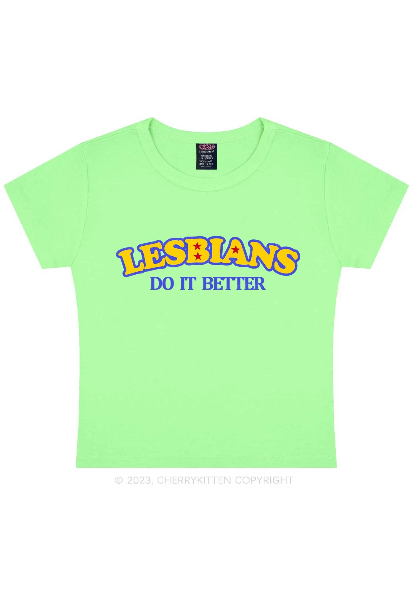 Lesbians Do It Better Y2K Baby Tee Cherrykitten - Image 11