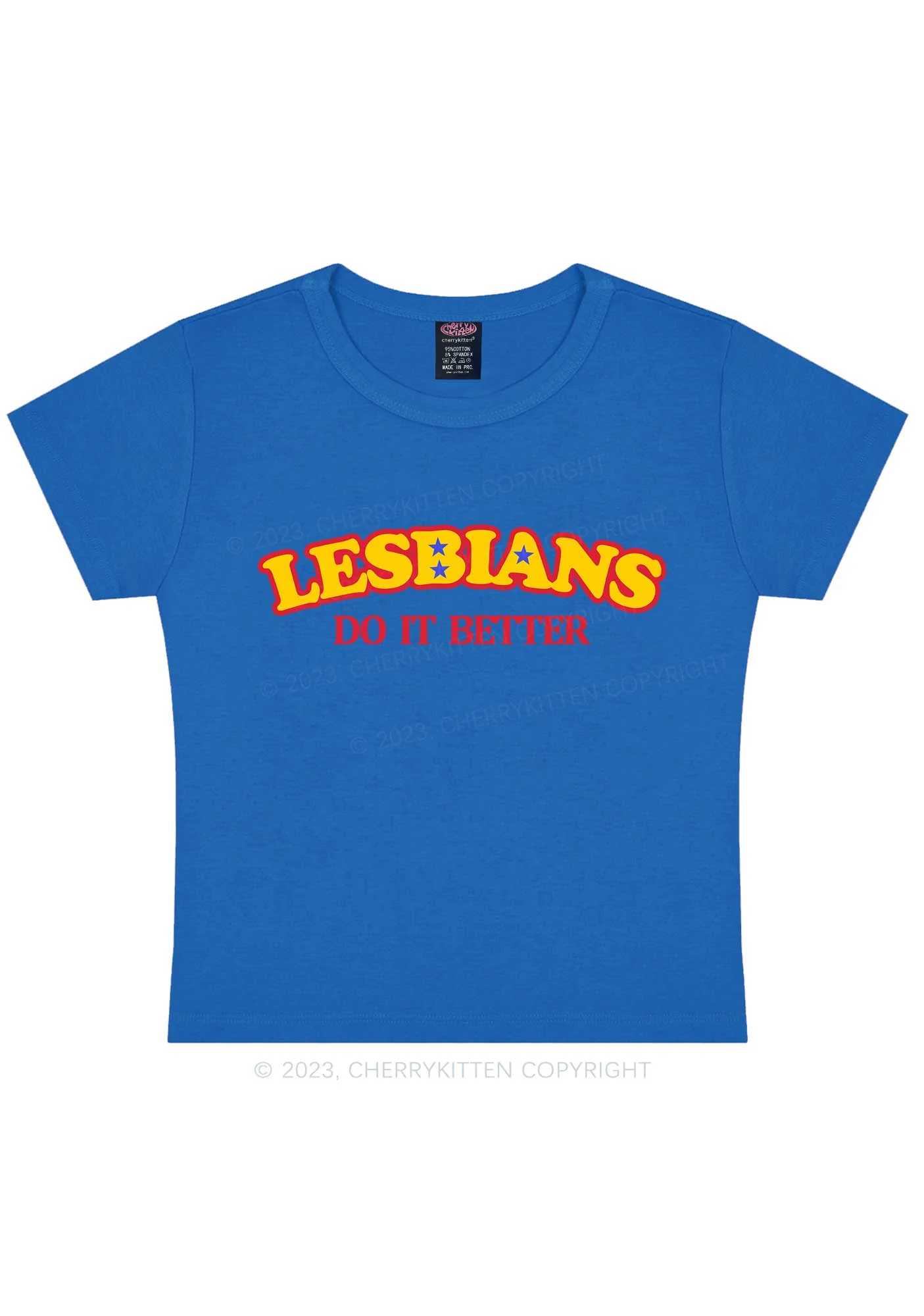 Lesbians Do It Better Y2K Baby Tee Cherrykitten - Image 6