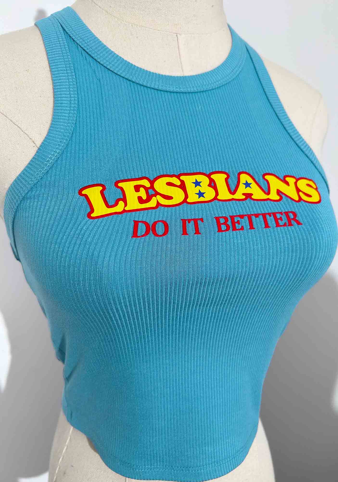 Lesbians Do It Better Y2K Crop Tank Top Cherrykitten - Image 2