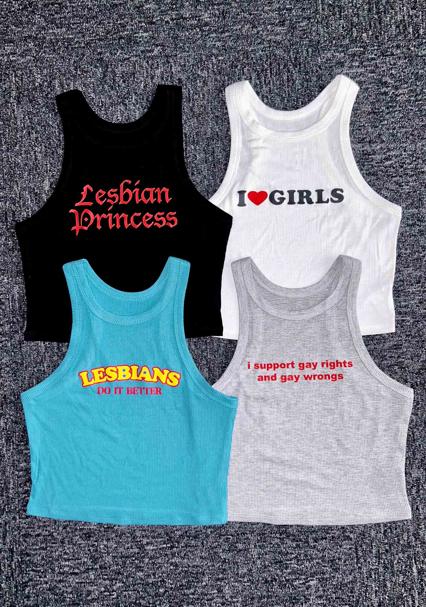 Lesbians Do It Better Y2K Crop Tank Top Cherrykitten - Image 3