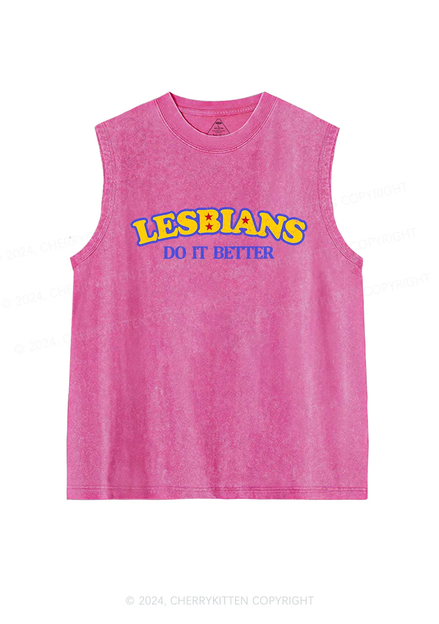 Lesbians Do It Better Y2K Washed Tank Cherrykitten - Image 4
