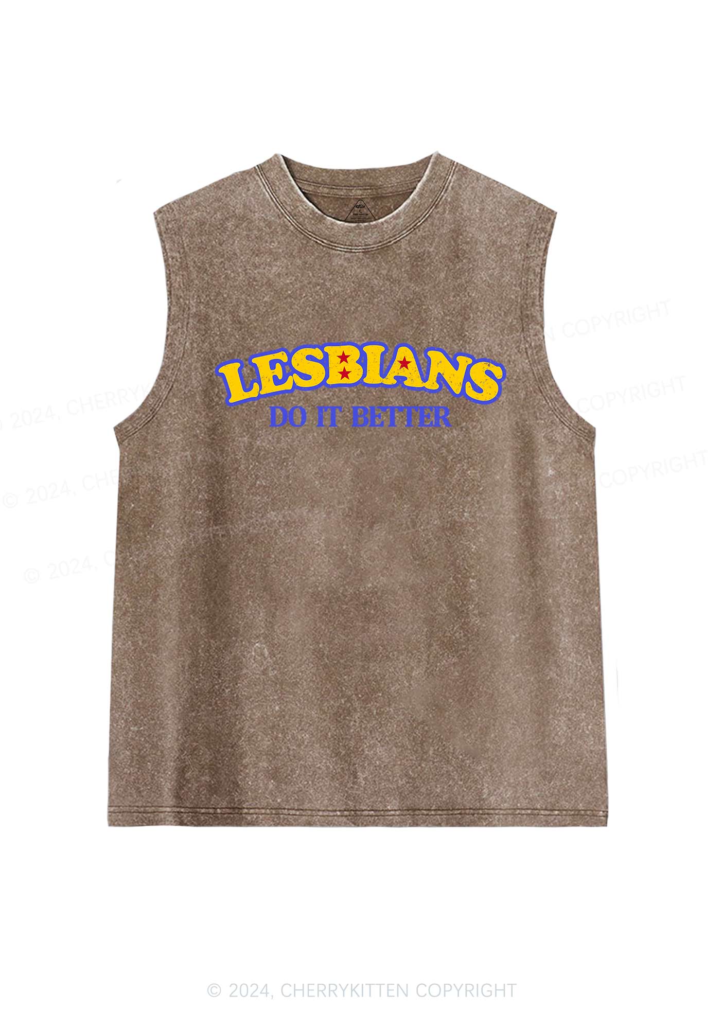 Lesbians Do It Better Y2K Washed Tank Cherrykitten - Image 6